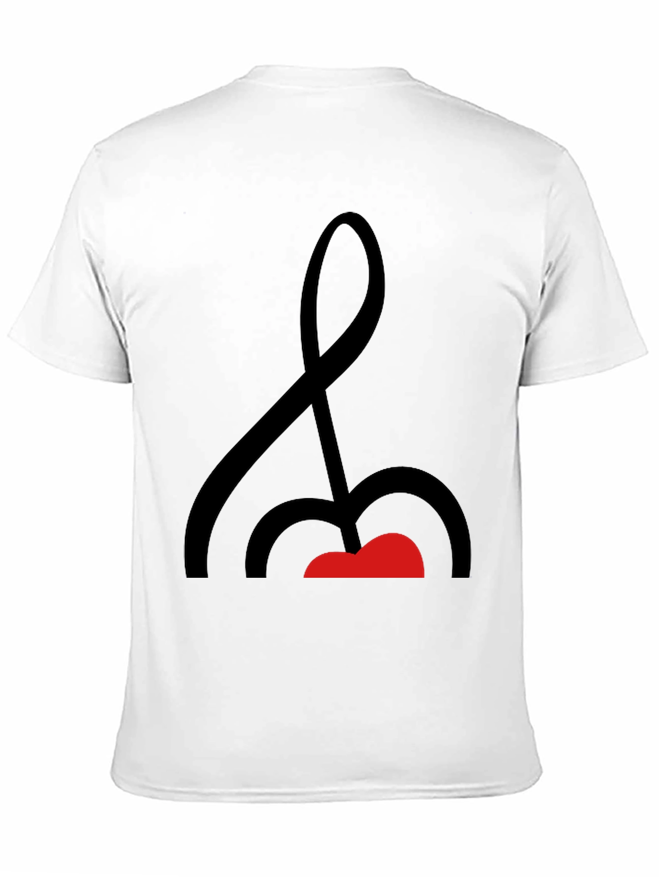 Abstract Music Note Graphic Tee - Black Cotton Shirt