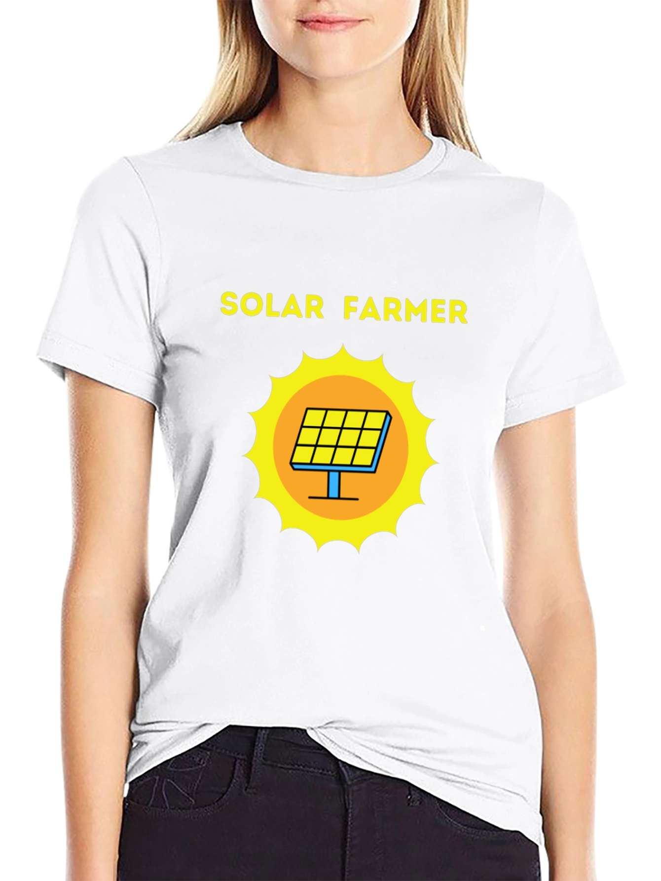 Solar Farmer Graphic Tee - Eco-Friendly Style