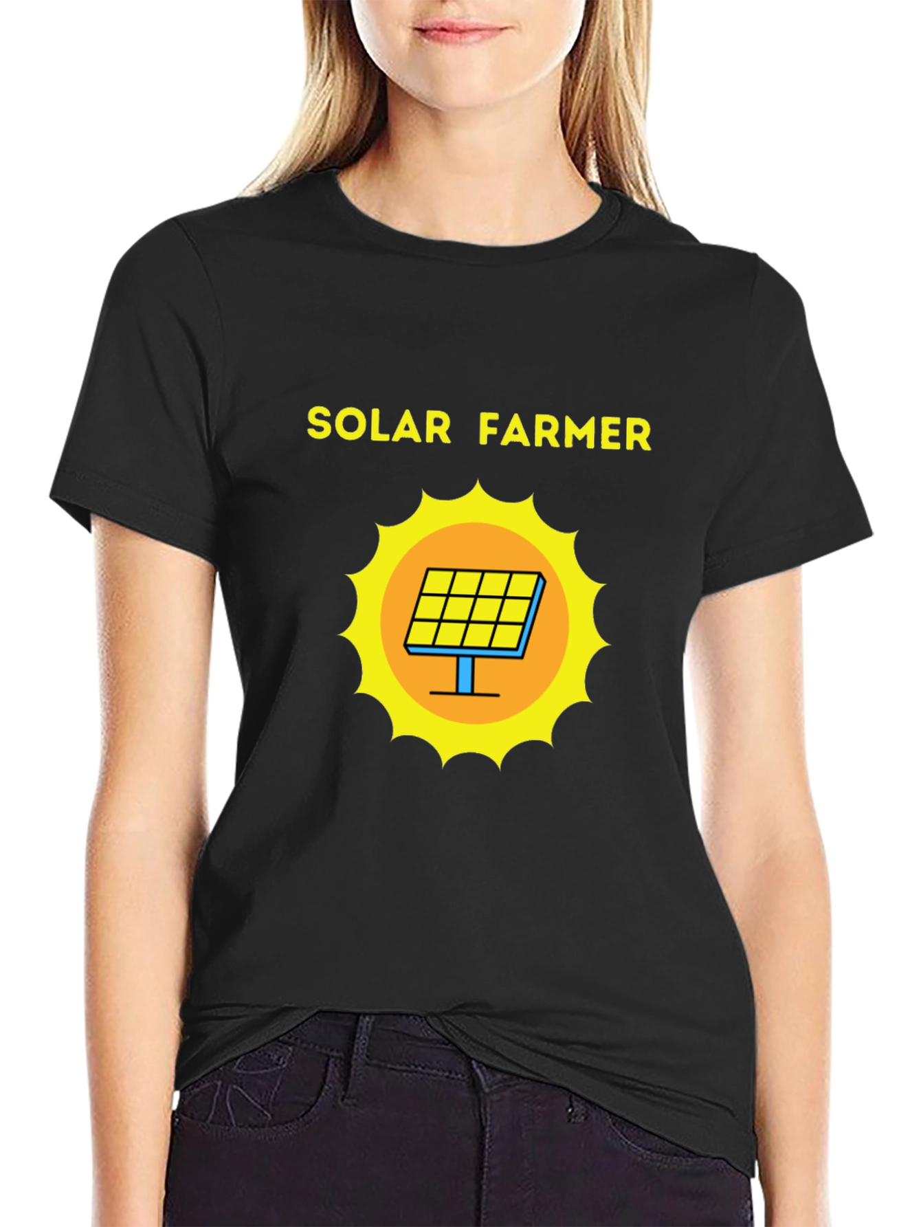 Solar Farmer Graphic Tee - Eco-Friendly Style