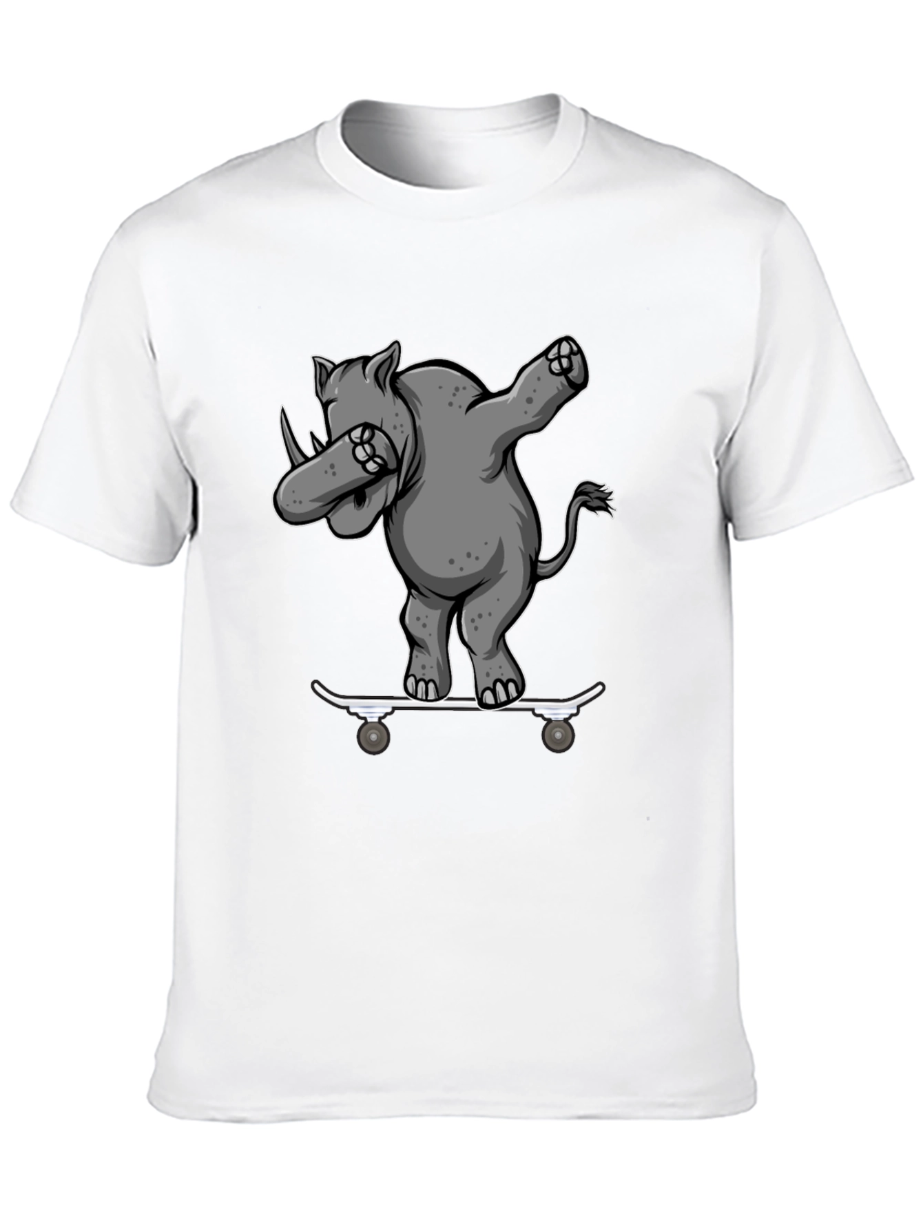 Rhino Skater Dab T-Shirt - Cool Animal Tee