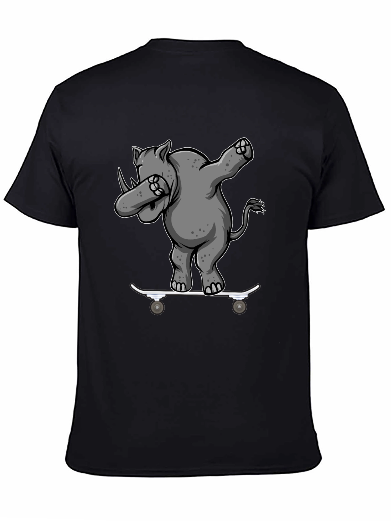 Rhino Skater Dab T-Shirt - Cool Animal Tee