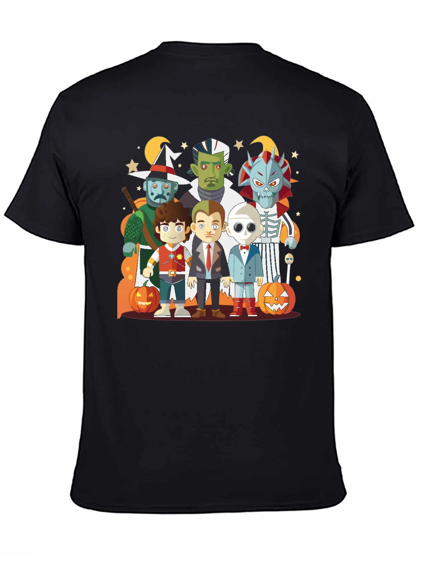 Halloween Character Graphic Black Tee