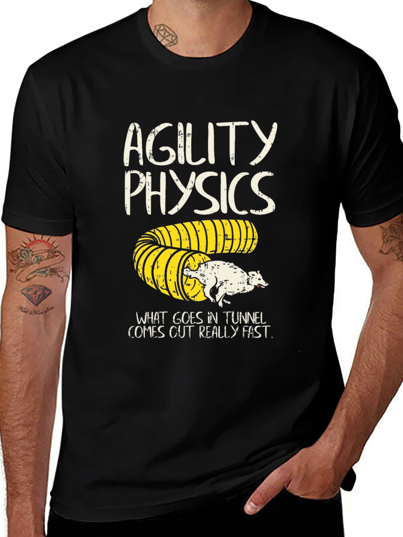 Agility Physics Dog T-Shirt - Tunnel Fun