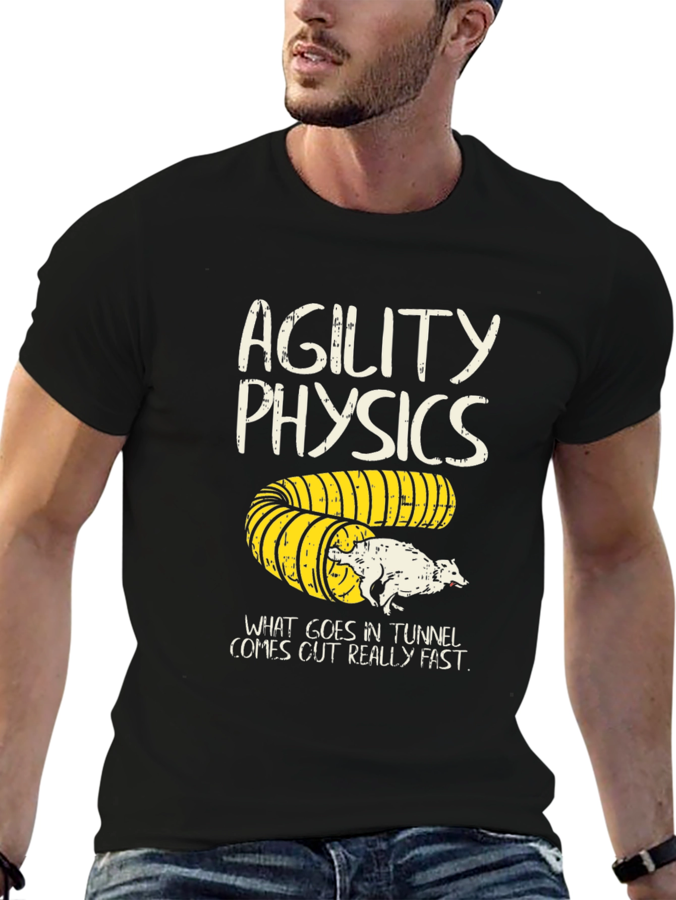 Agility Physics Dog T-Shirt - Tunnel Fun