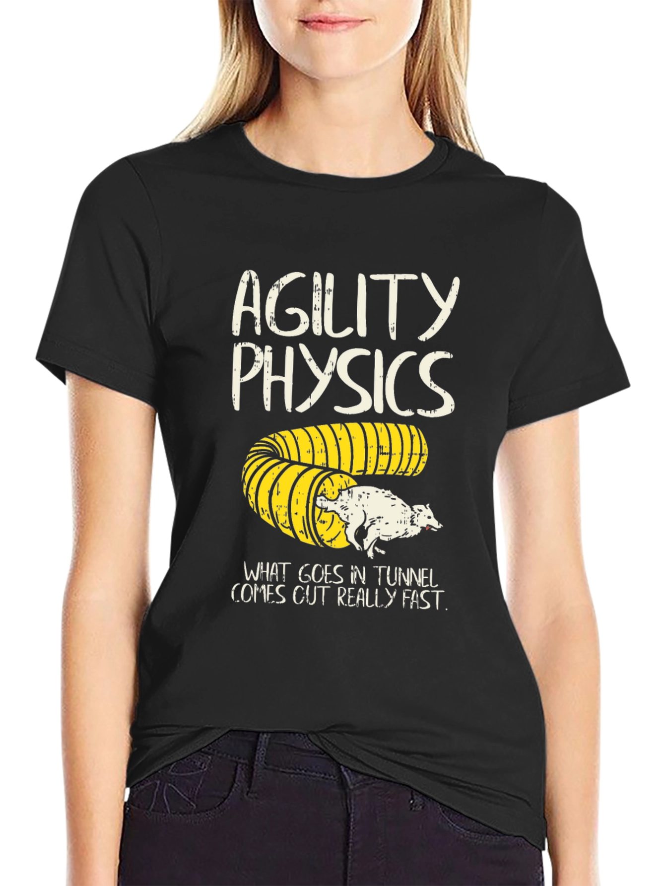 Agility Physics Dog T-Shirt - Tunnel Fun