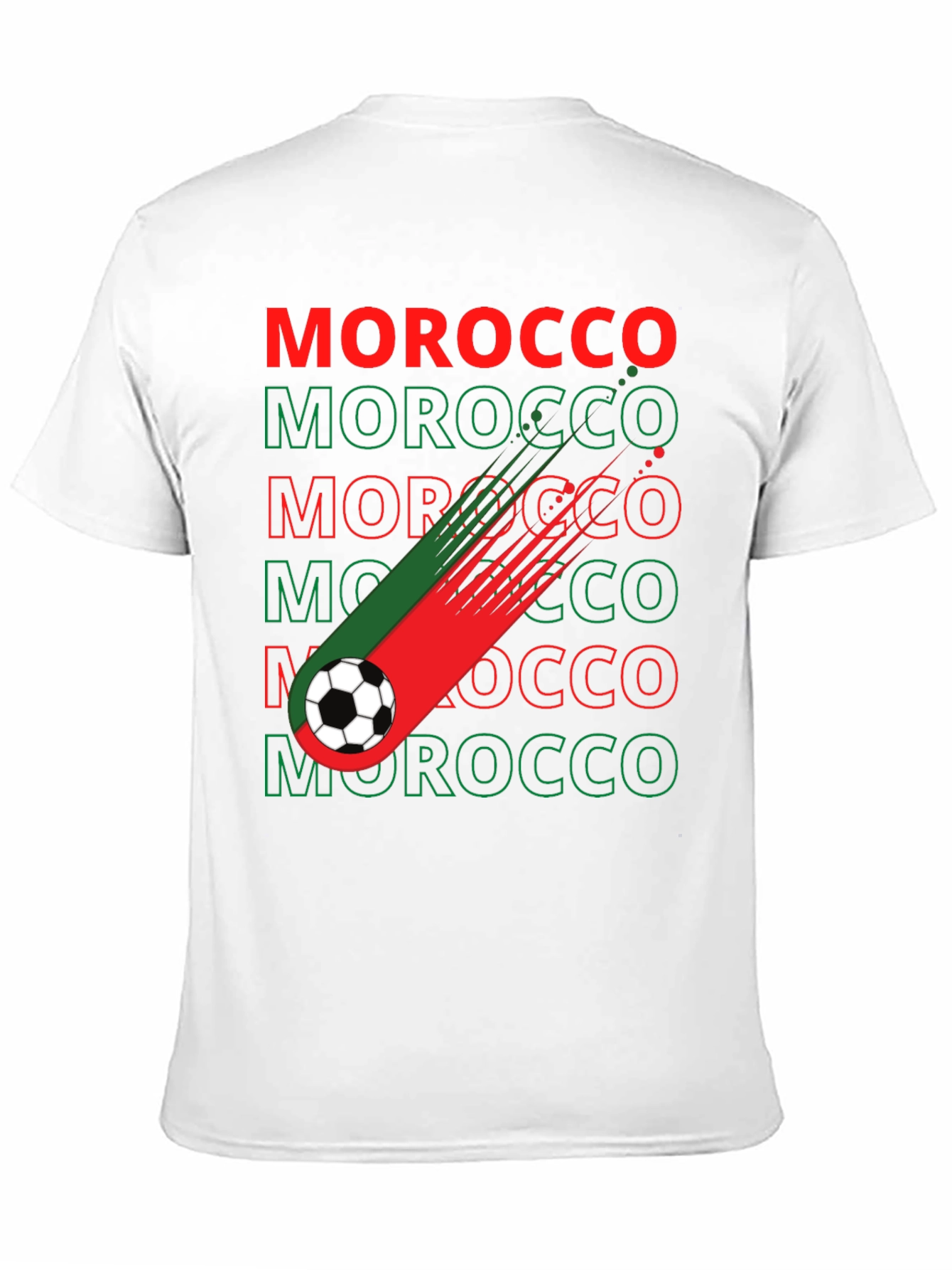 Morocco Soccer T-Shirt - Black - Fan Pride