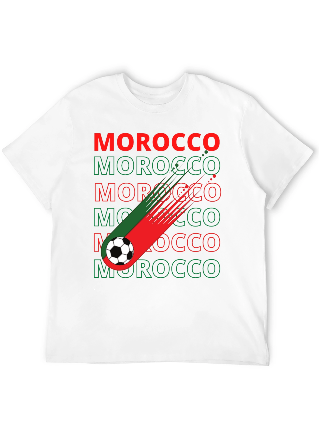 Morocco Soccer T-Shirt - Black - Fan Pride