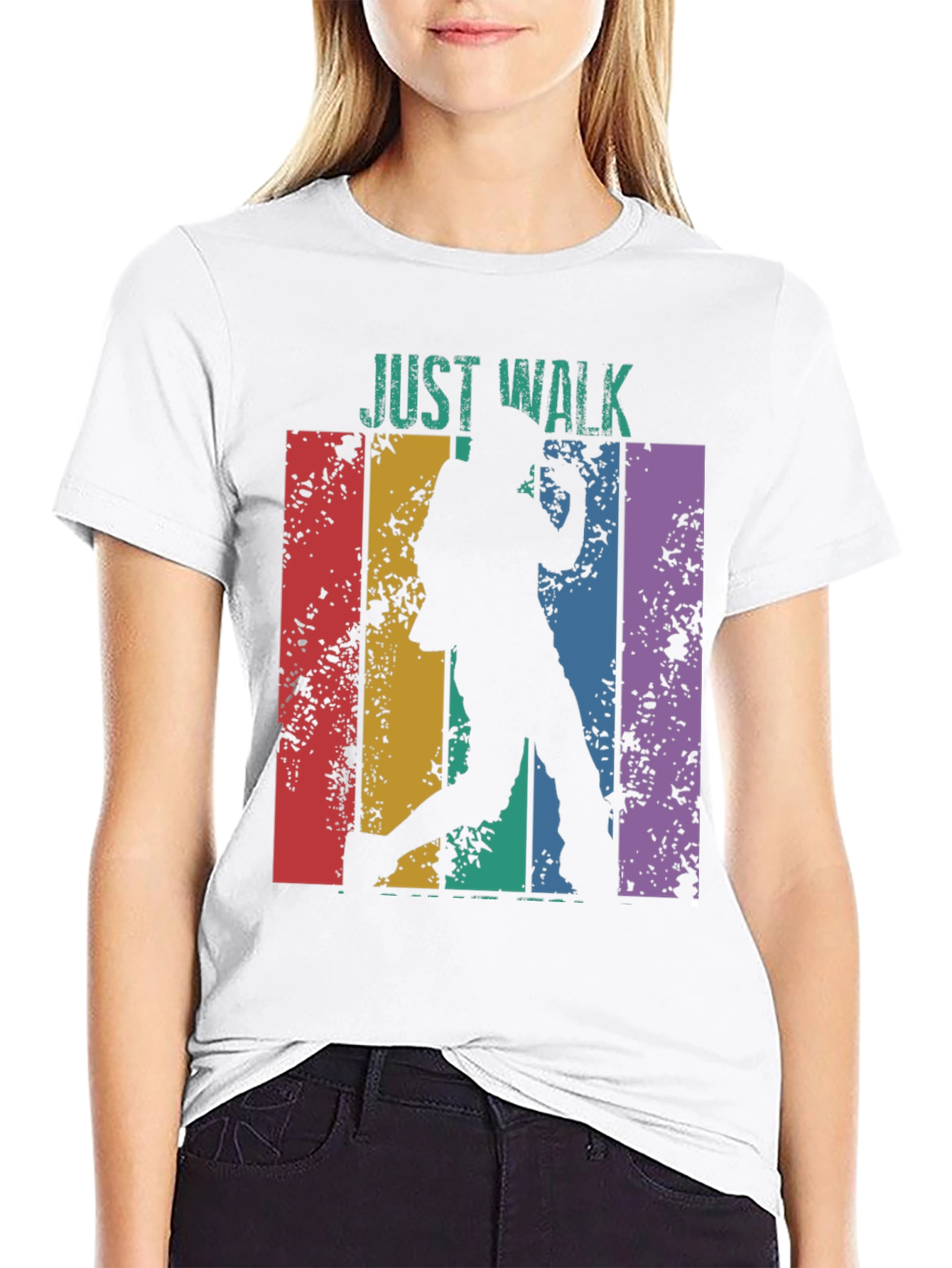 Just Walk Mens Graphic T-Shirt