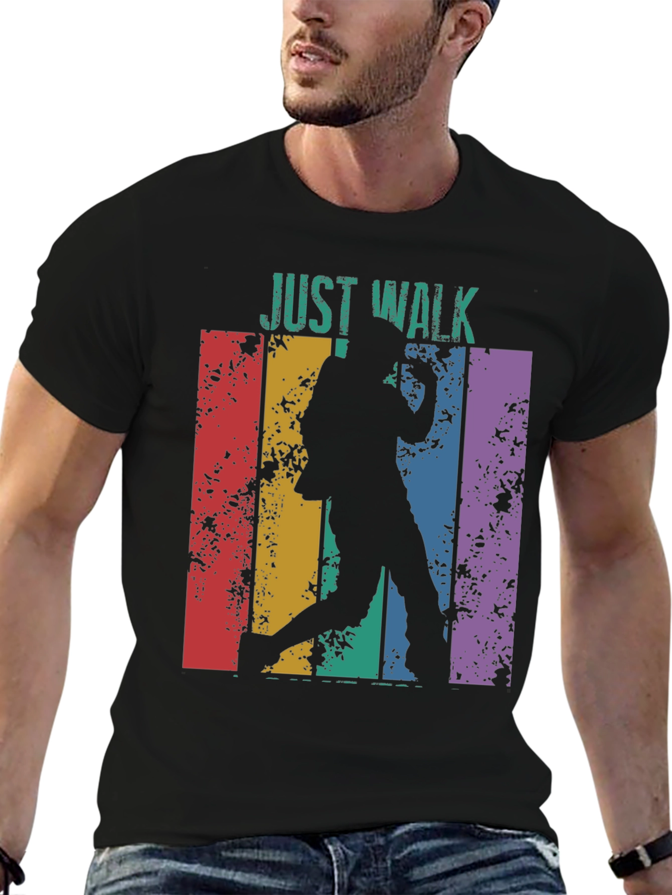 Just Walk Mens Graphic T-Shirt