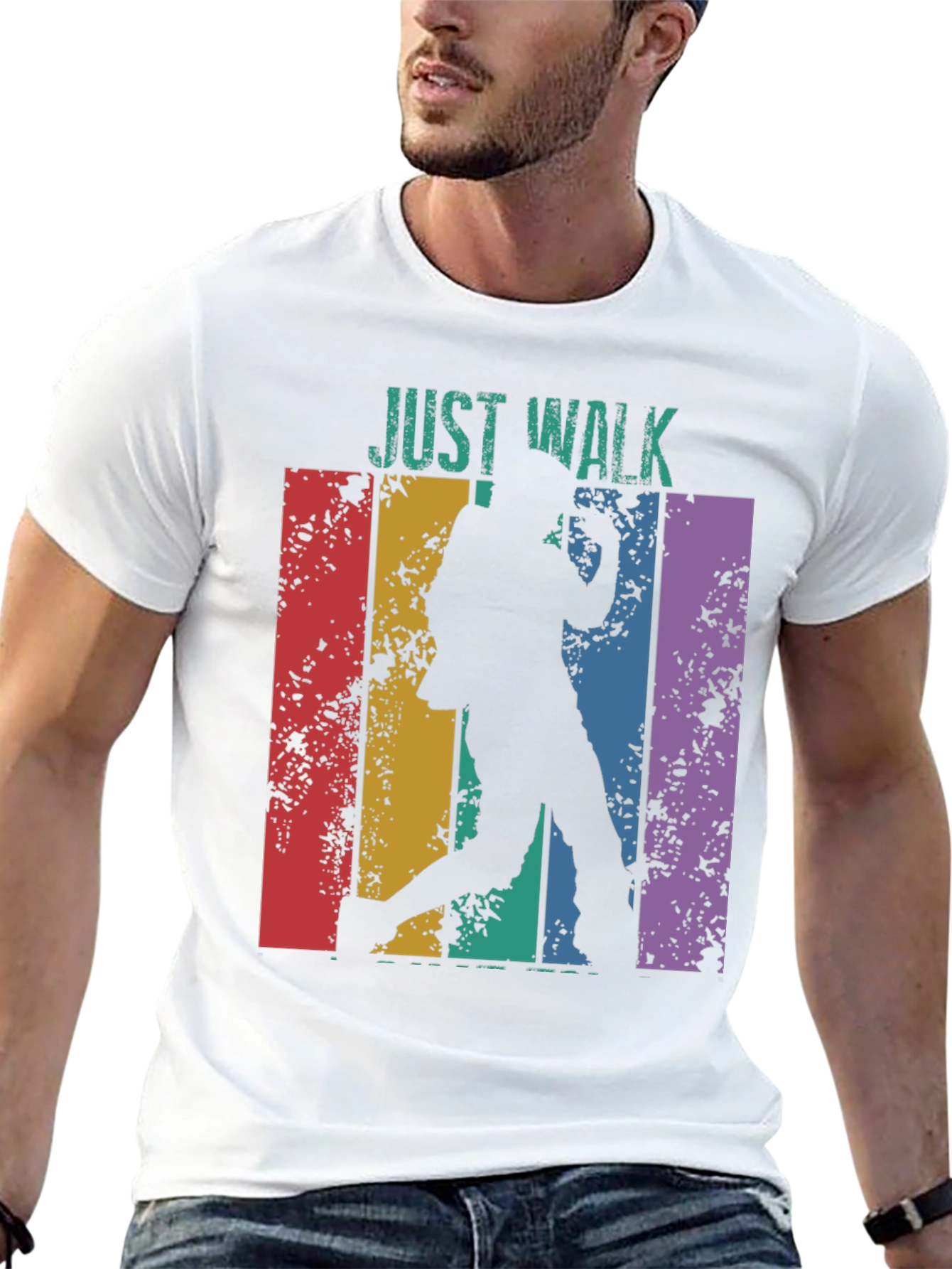 Just Walk Mens Graphic T-Shirt