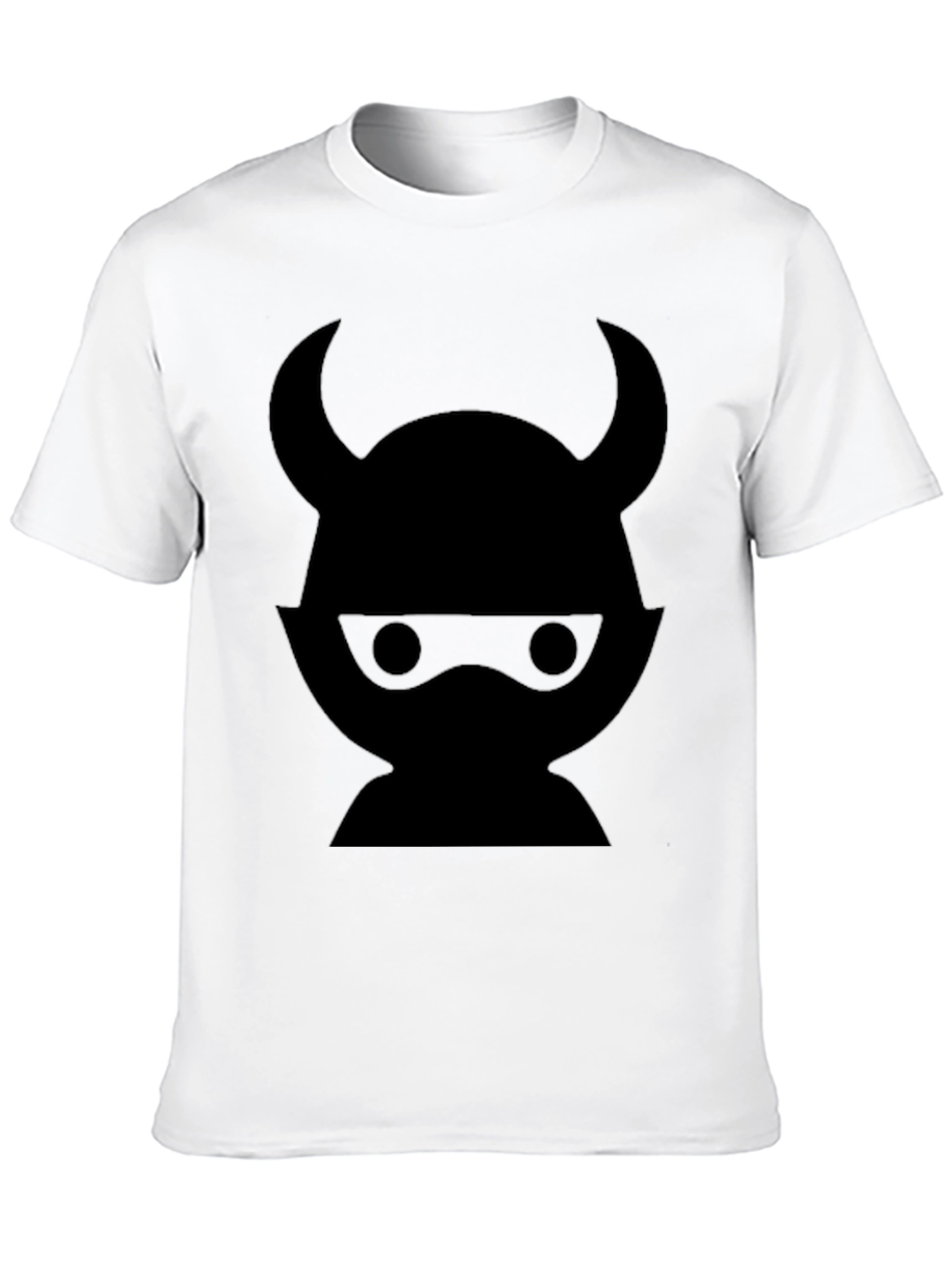 Devil Ninja Graphic Tee - Black Cotton Casual Shirt