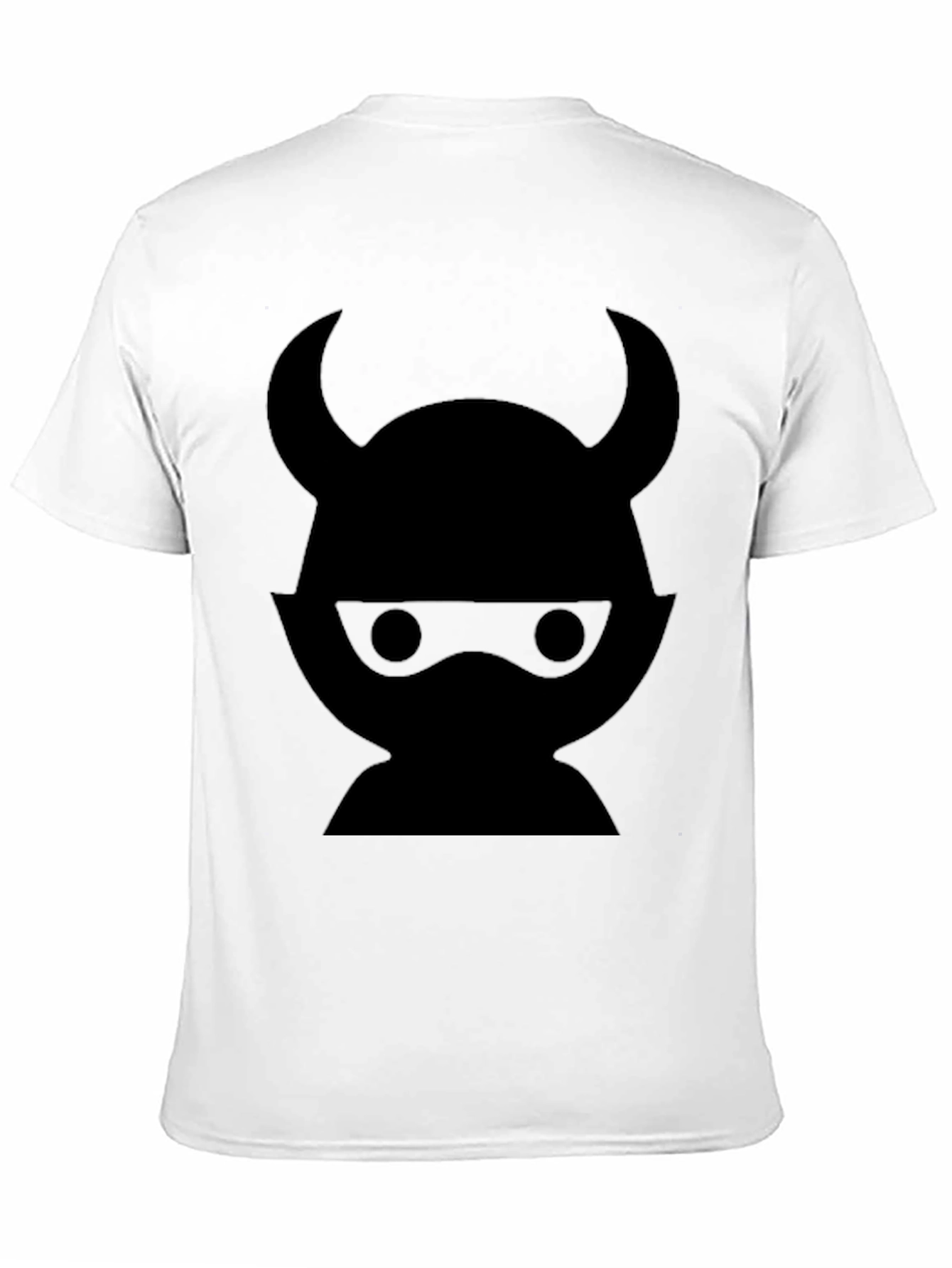 Devil Ninja Graphic Tee - Black Cotton Casual Shirt