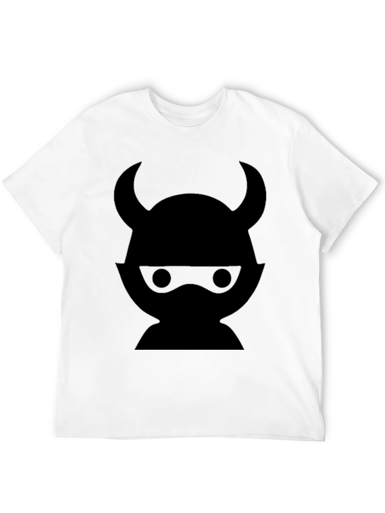 Devil Ninja Graphic Tee - Black Cotton Casual Shirt