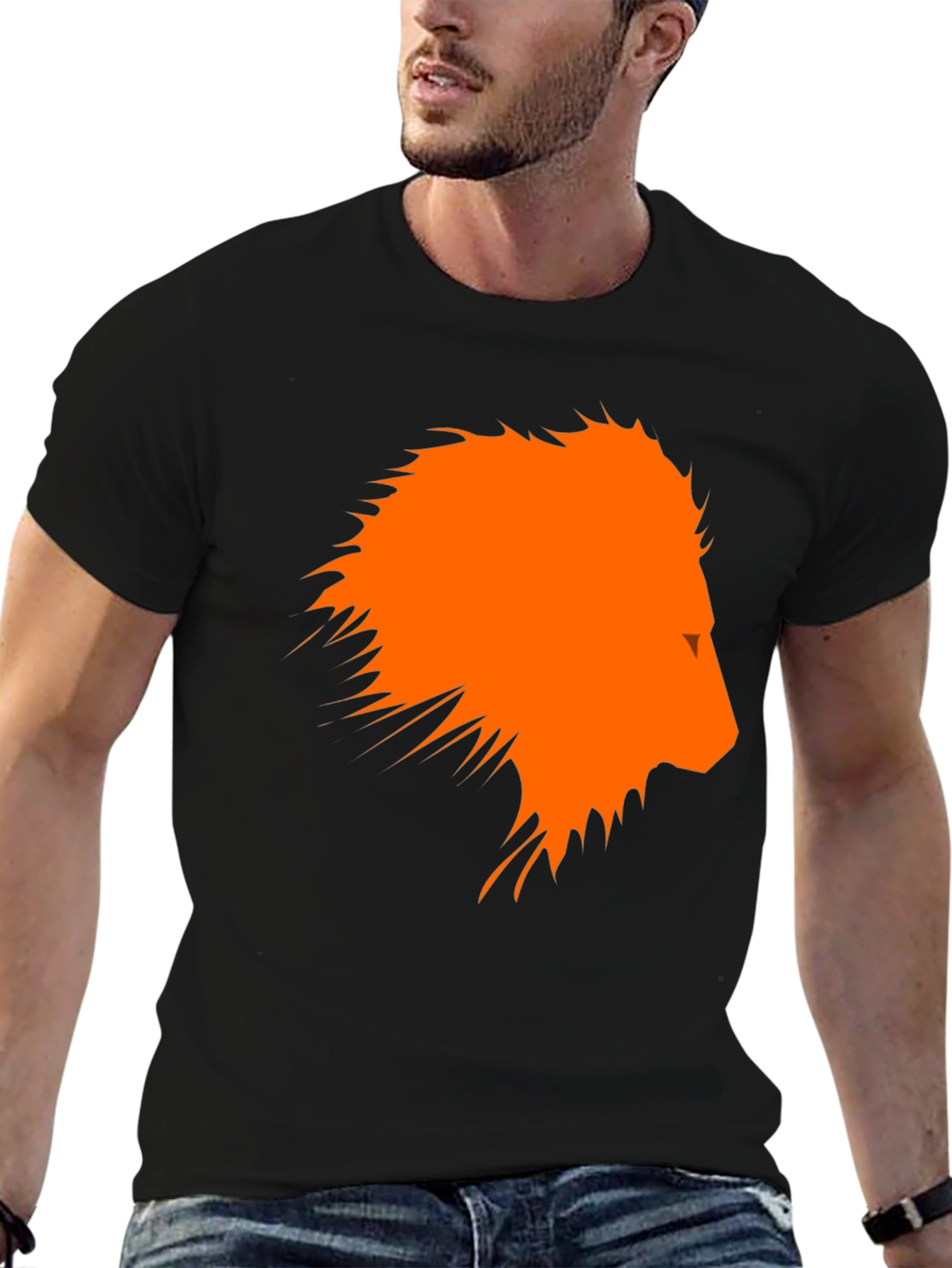Bold Lion Graphic Tee - Modern Animal Print