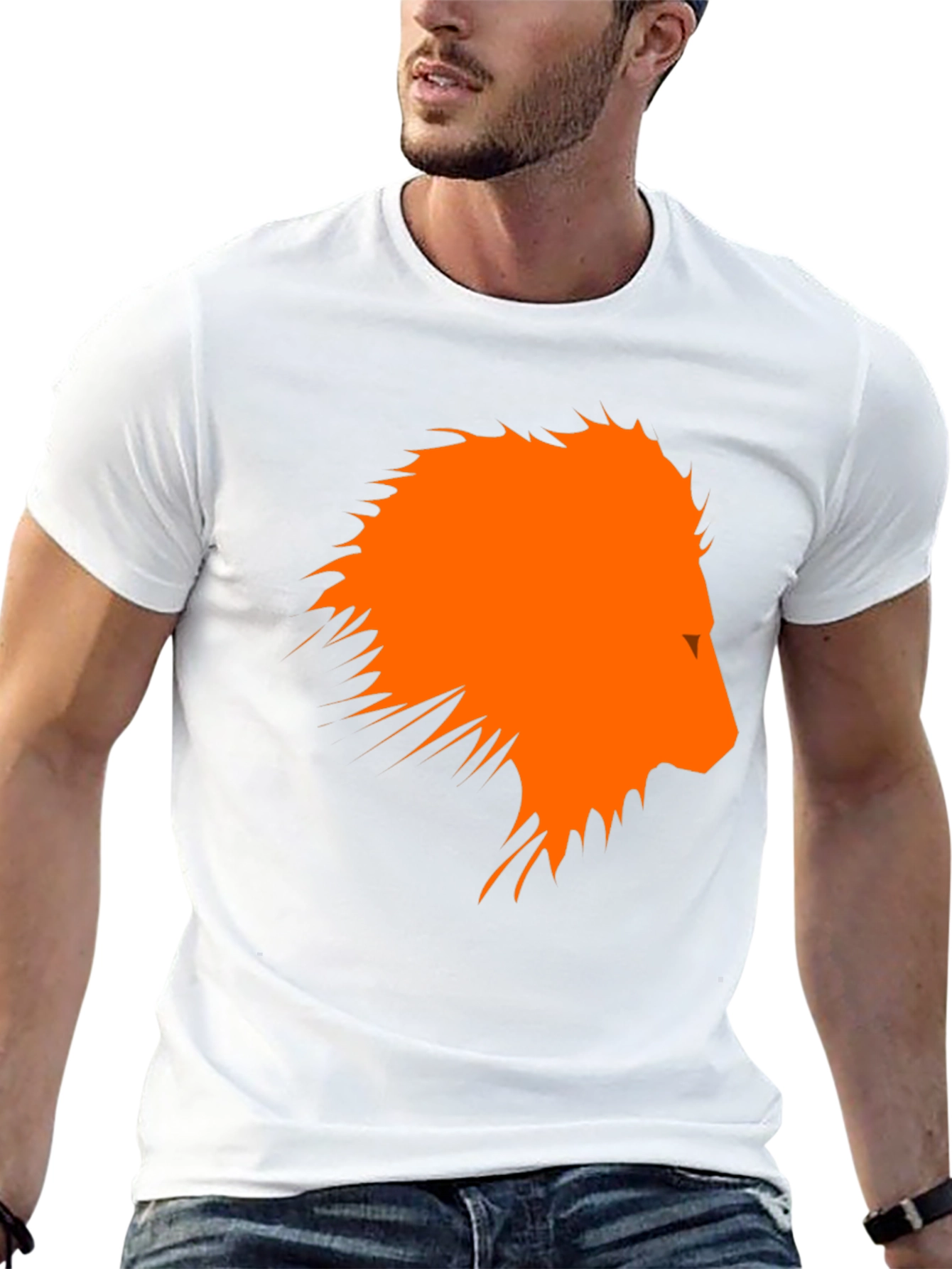 Bold Lion Graphic Tee - Modern Animal Print