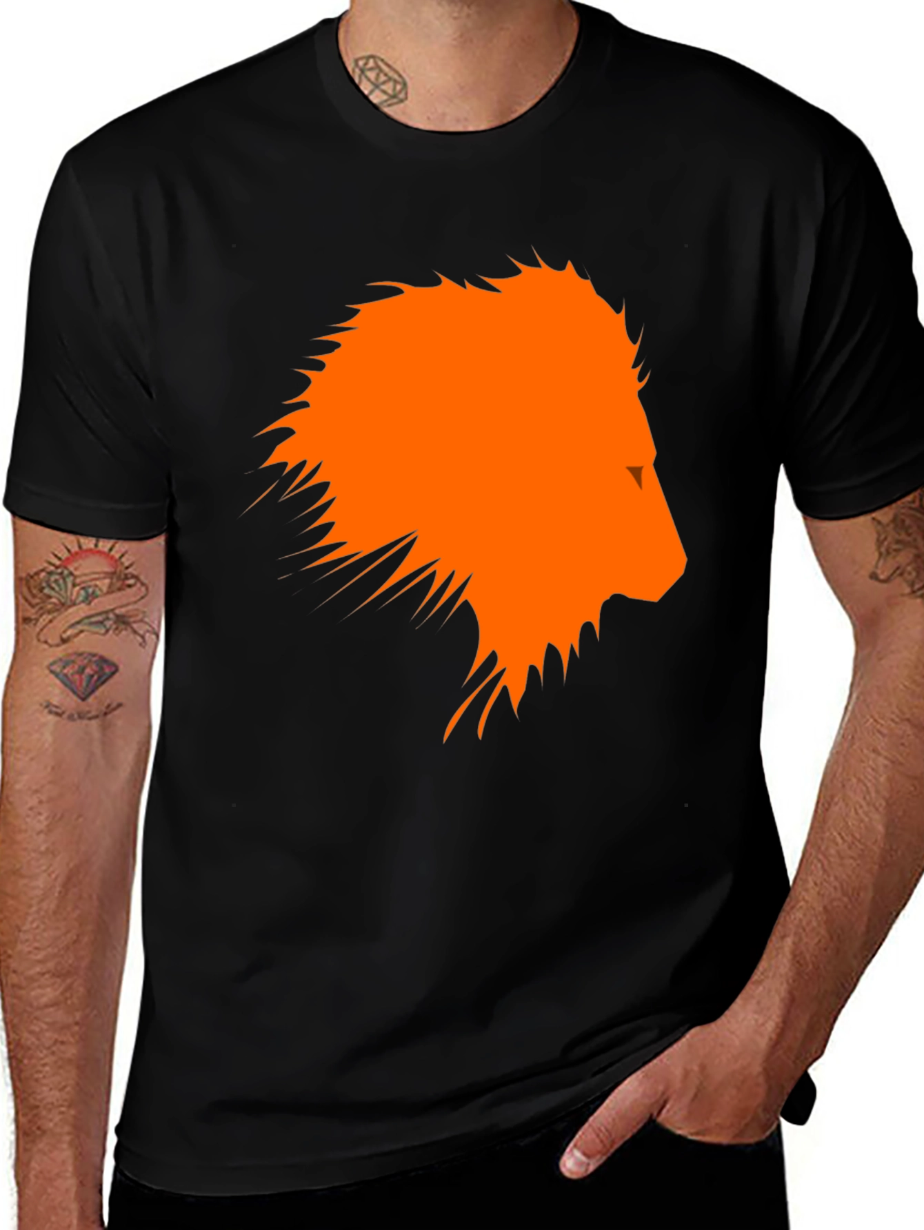 Bold Lion Graphic Tee - Modern Animal Print