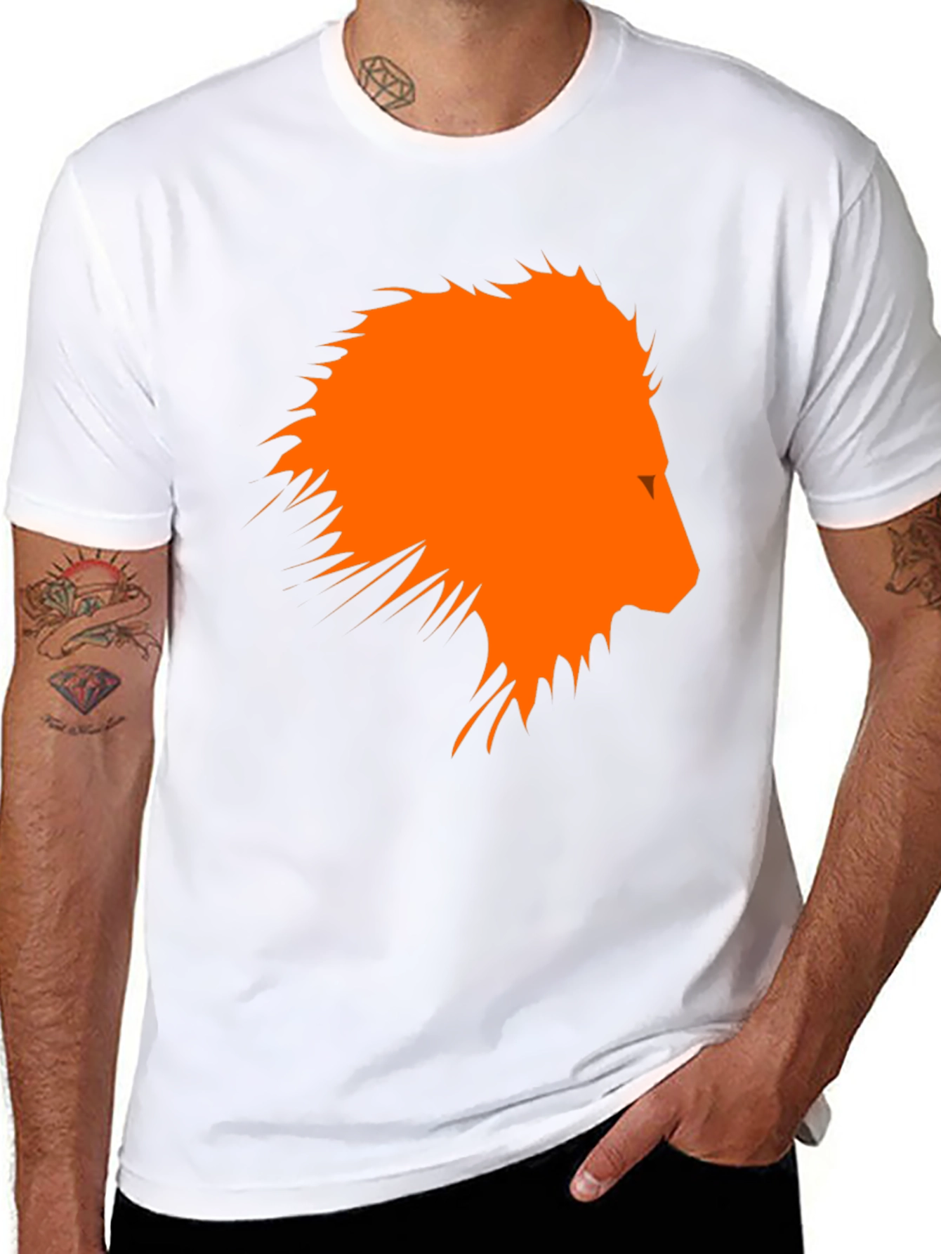 Bold Lion Graphic Tee - Modern Animal Print