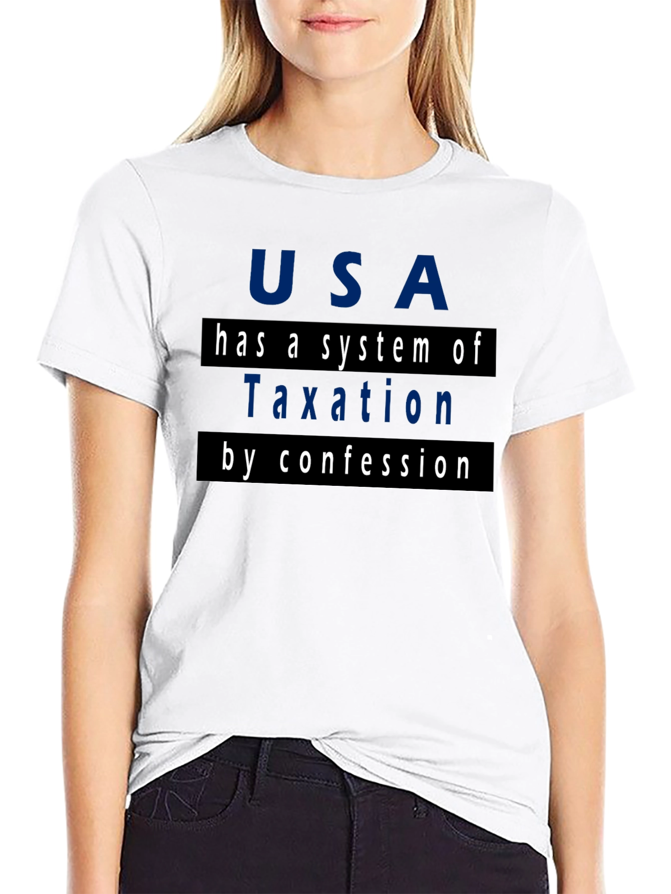 USA Taxation by Confession T-Shirt - Black