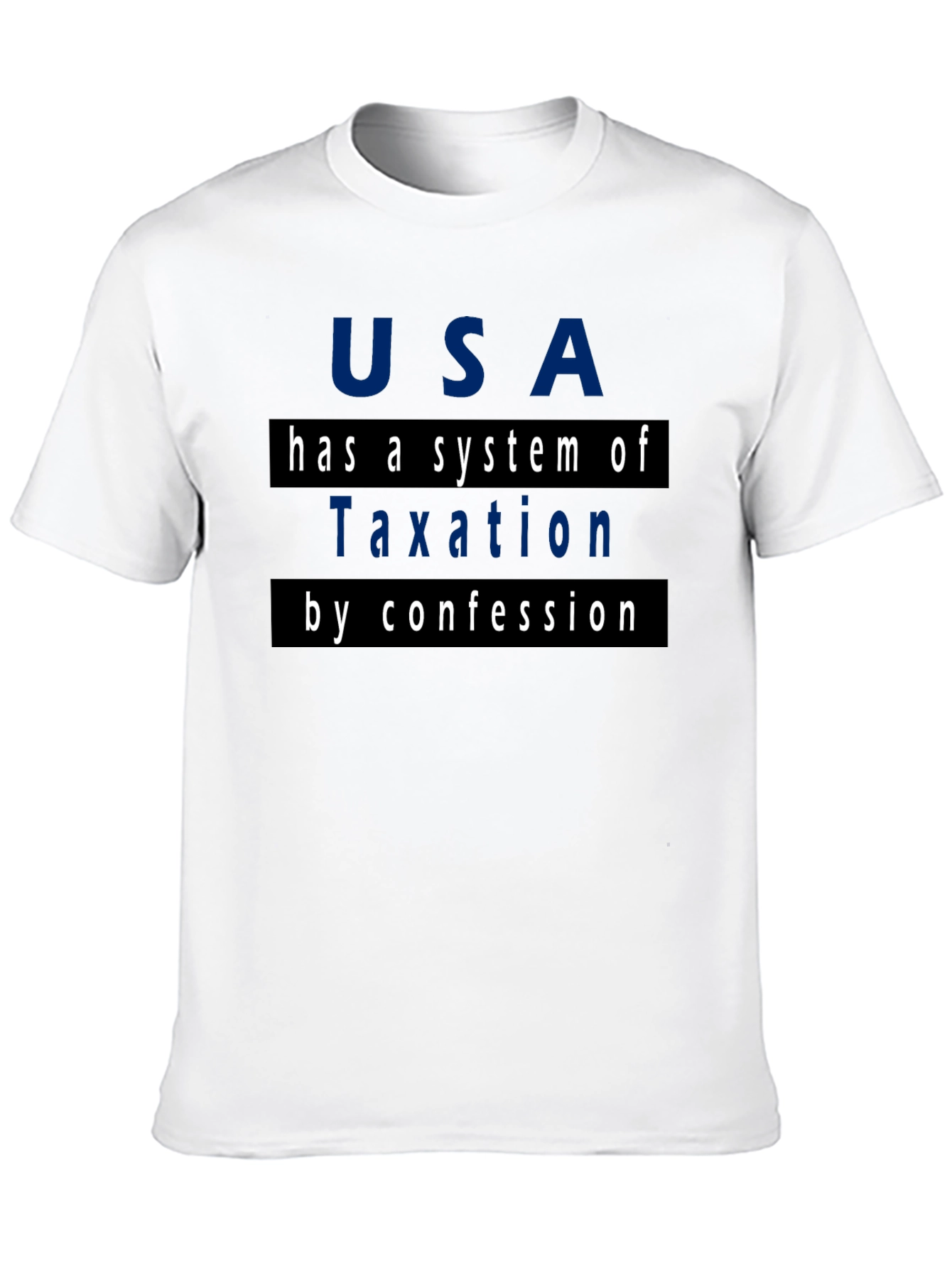 USA Taxation by Confession T-Shirt - Black