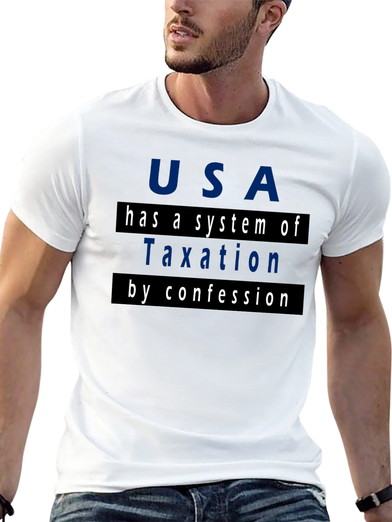 USA Taxation by Confession T-Shirt - Black