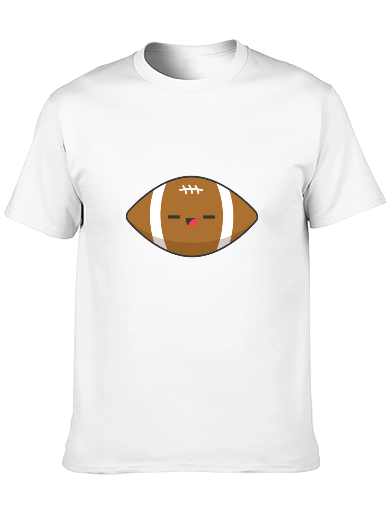 Cute Football Graphic Black T-Shirt