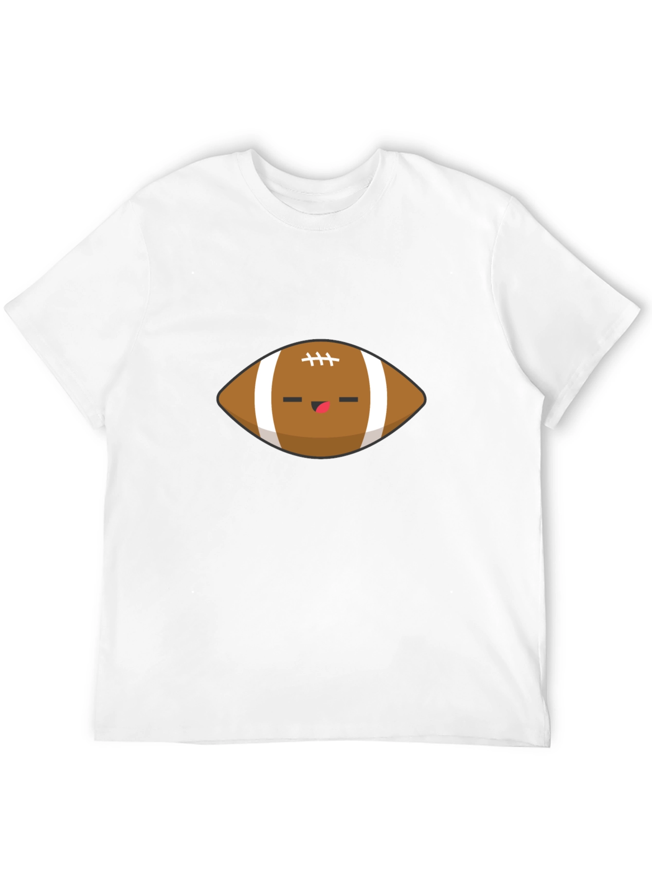 Cute Football Graphic Black T-Shirt