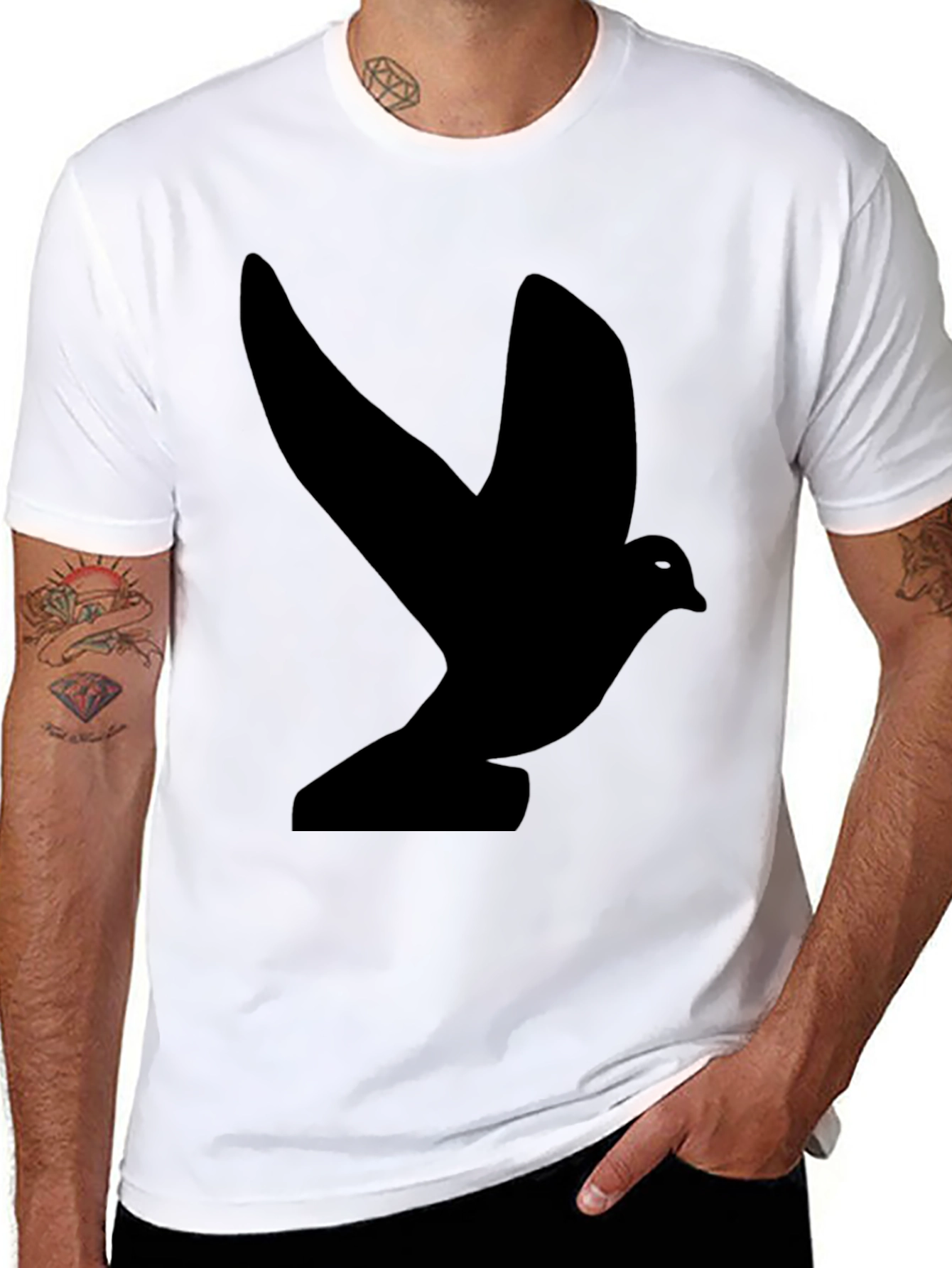 Black Dove Graphic Tee - Classic Unisex T-Shirt
