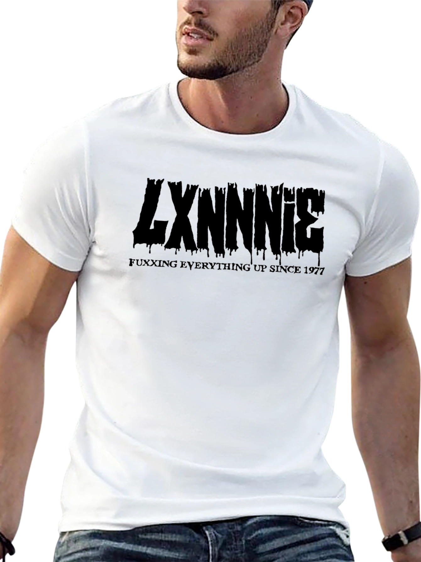 LXNNNIE Everything Up Since 1977 Black T-Shirt