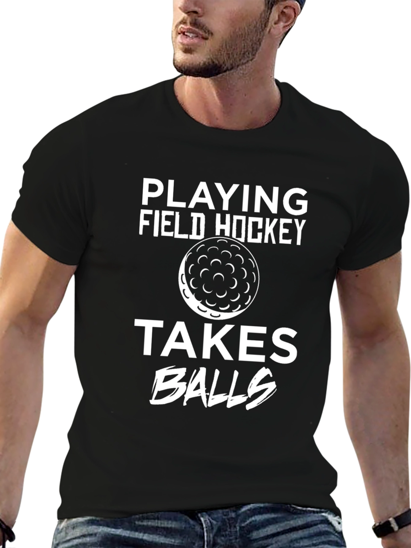 Field Hockey Takes Balls Funny Graphic T-Shirt