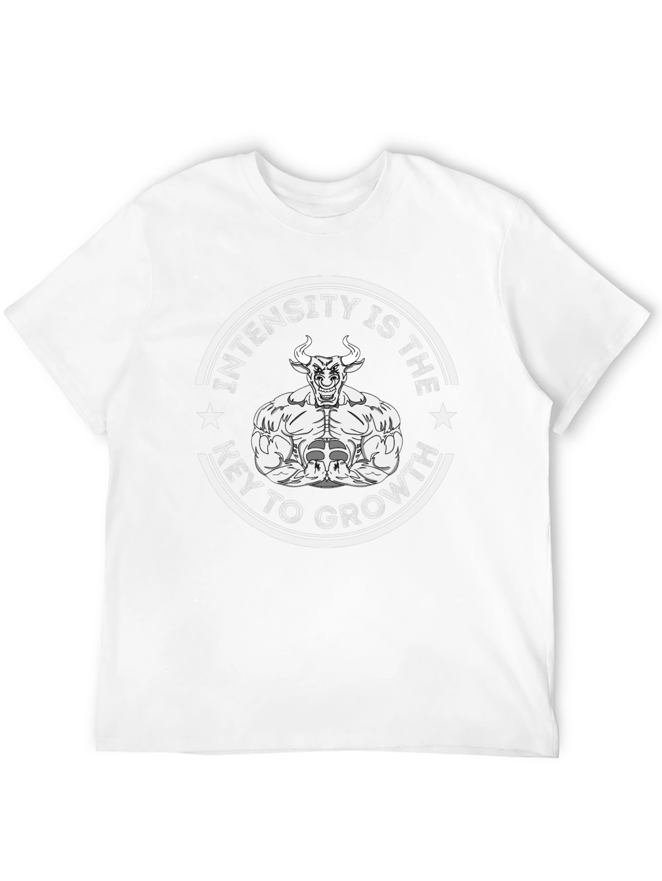 Intensity Growth T-Shirt - Black Muscle Bull Design