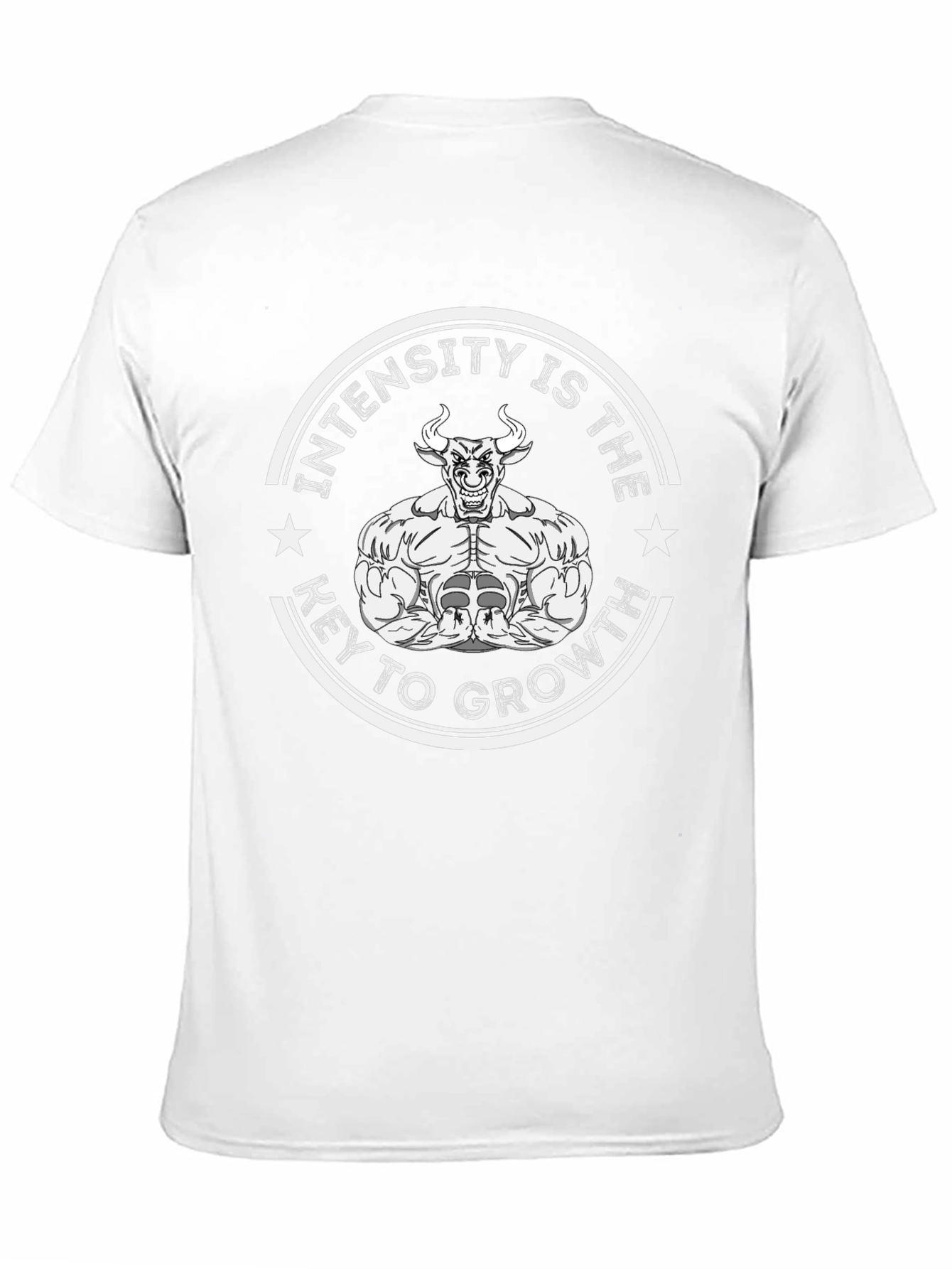 Intensity Growth T-Shirt - Black Muscle Bull Design