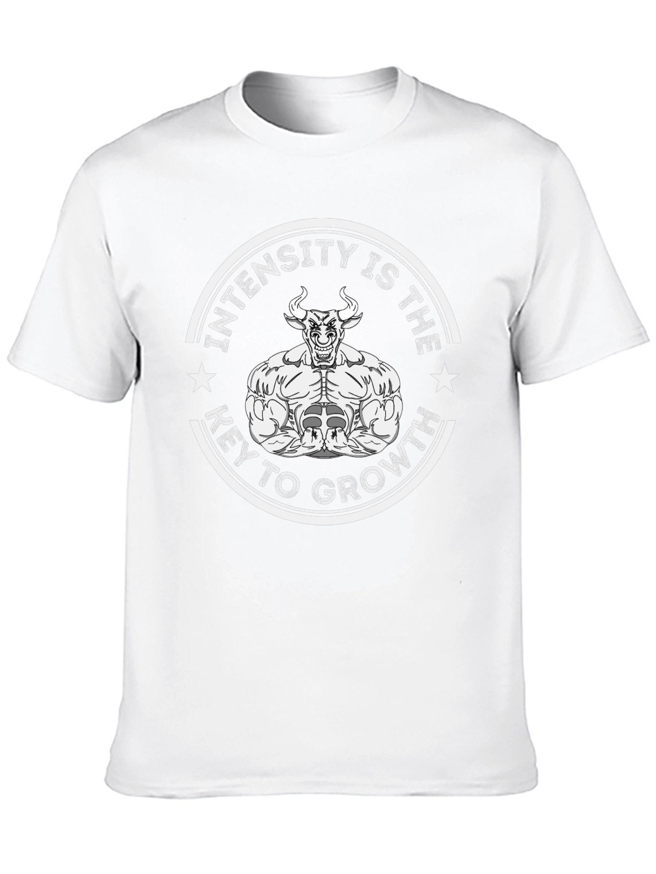 Intensity Growth T-Shirt - Black Muscle Bull Design