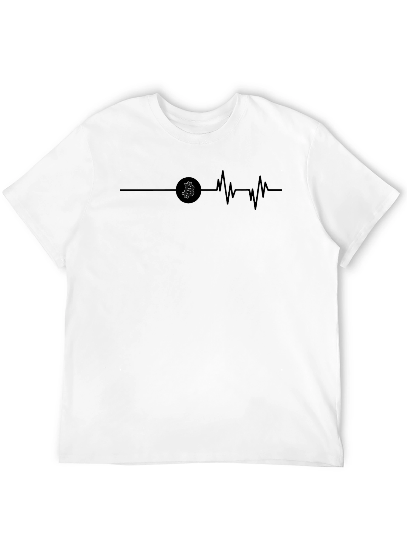 Bitcoin Heartbeat Black T-Shirt