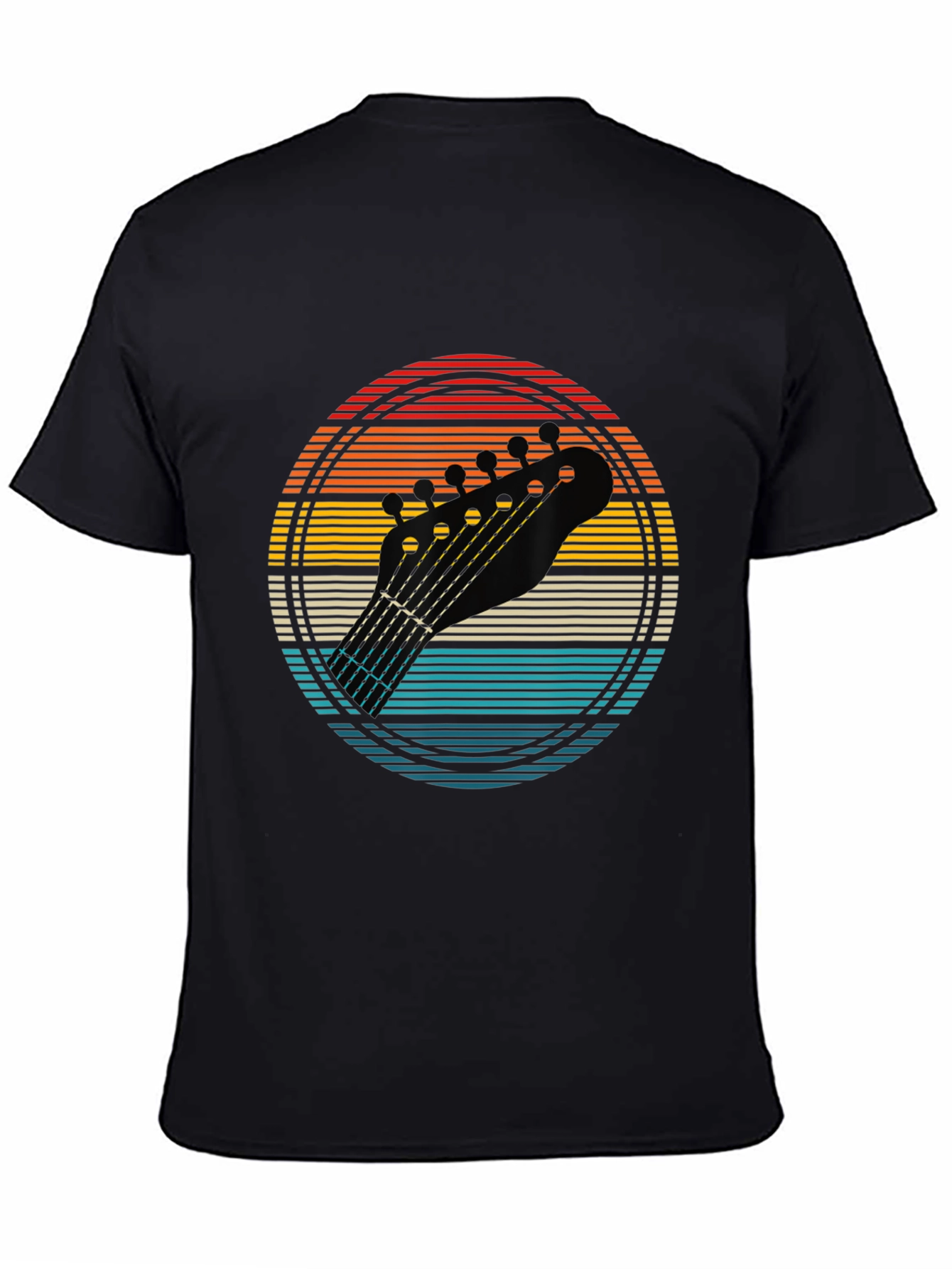 Retro Guitar Headstock T-Shirt