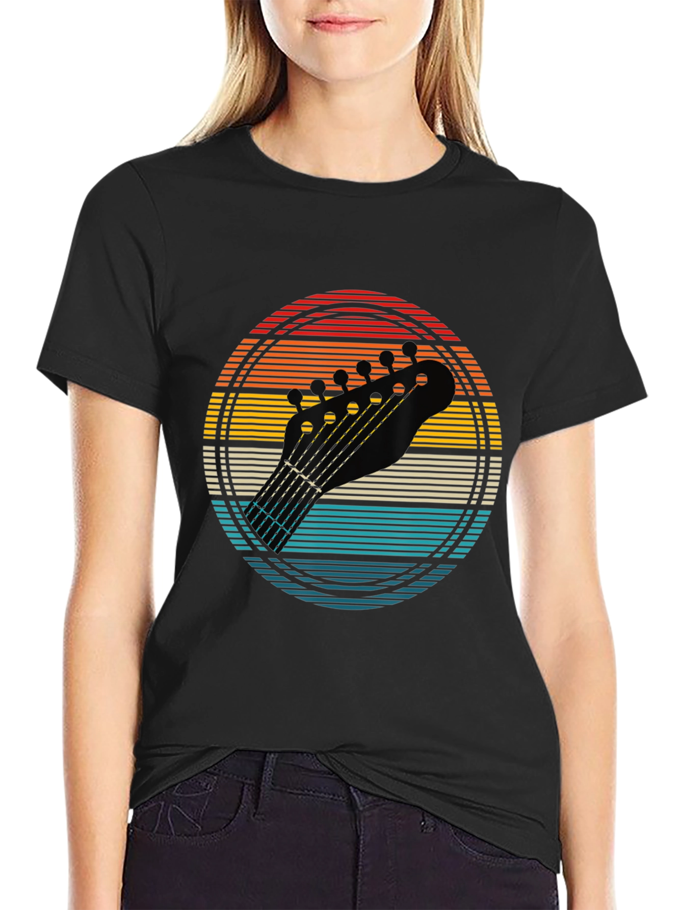 Retro Guitar Headstock T-Shirt