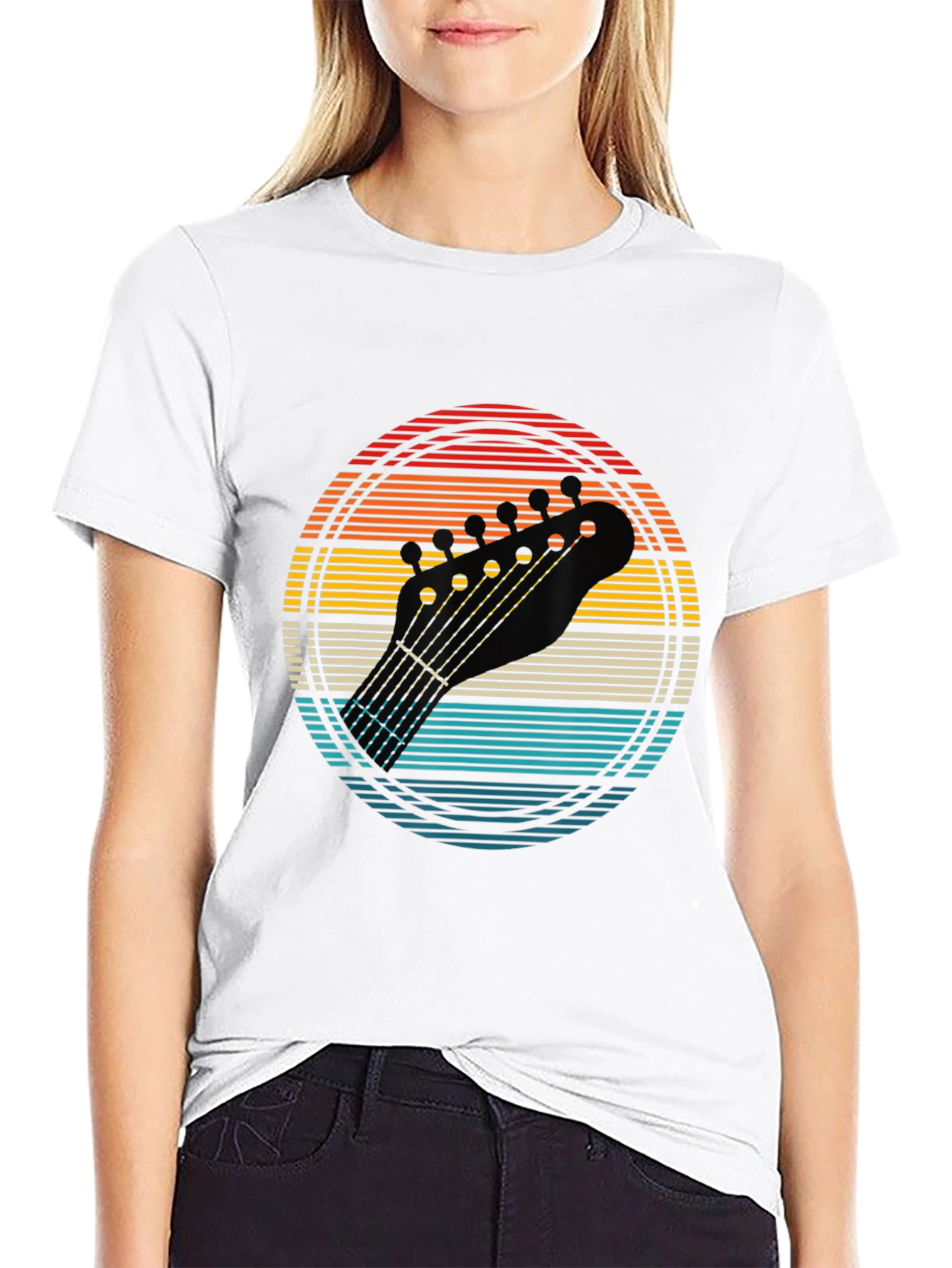 Retro Guitar Headstock T-Shirt