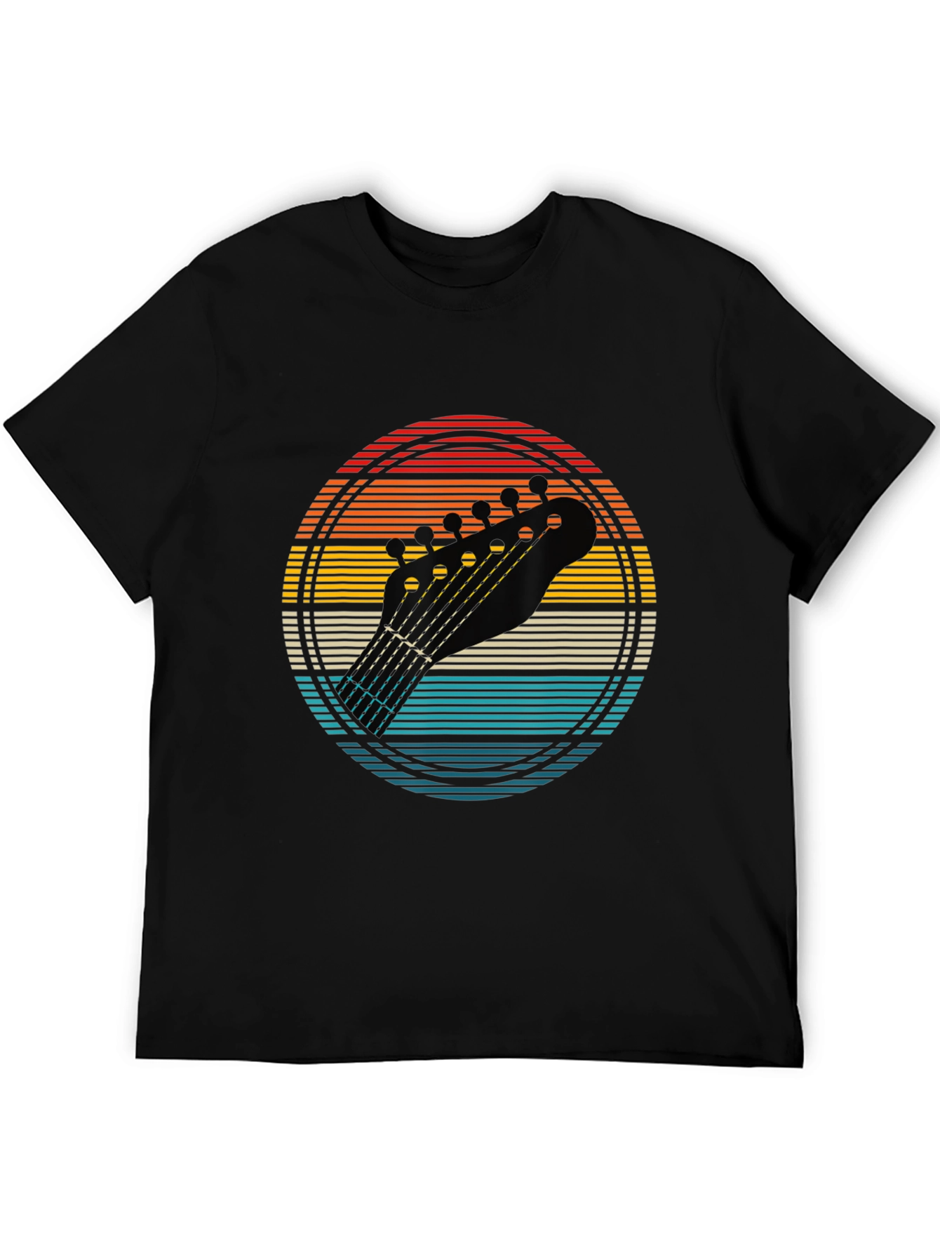 Retro Guitar Headstock T-Shirt