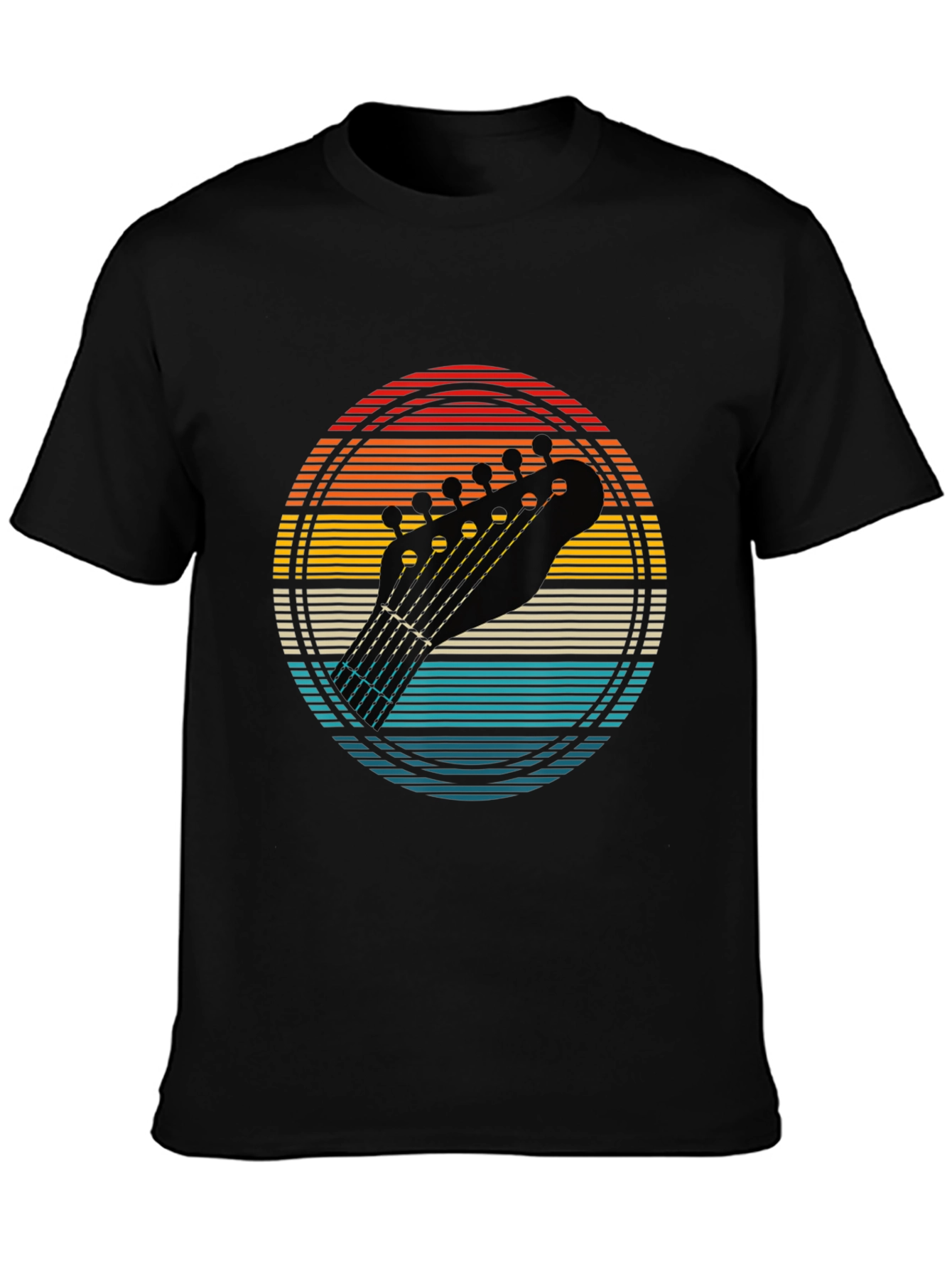 Retro Guitar Headstock T-Shirt