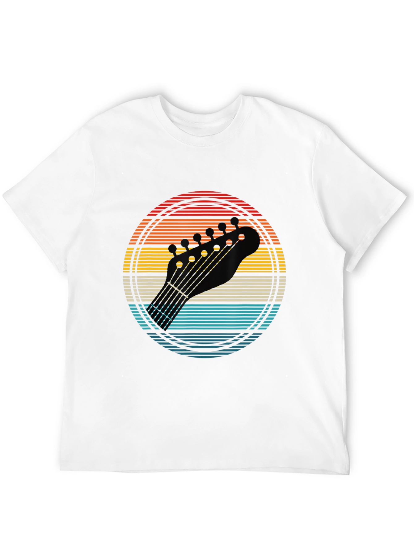 Retro Guitar Headstock T-Shirt