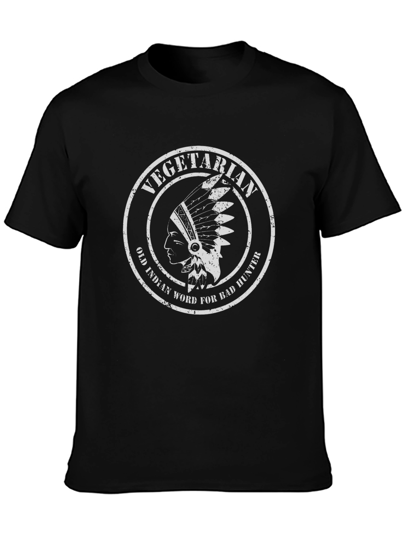 Vegetarian Indian Hunter T-Shirt - Black