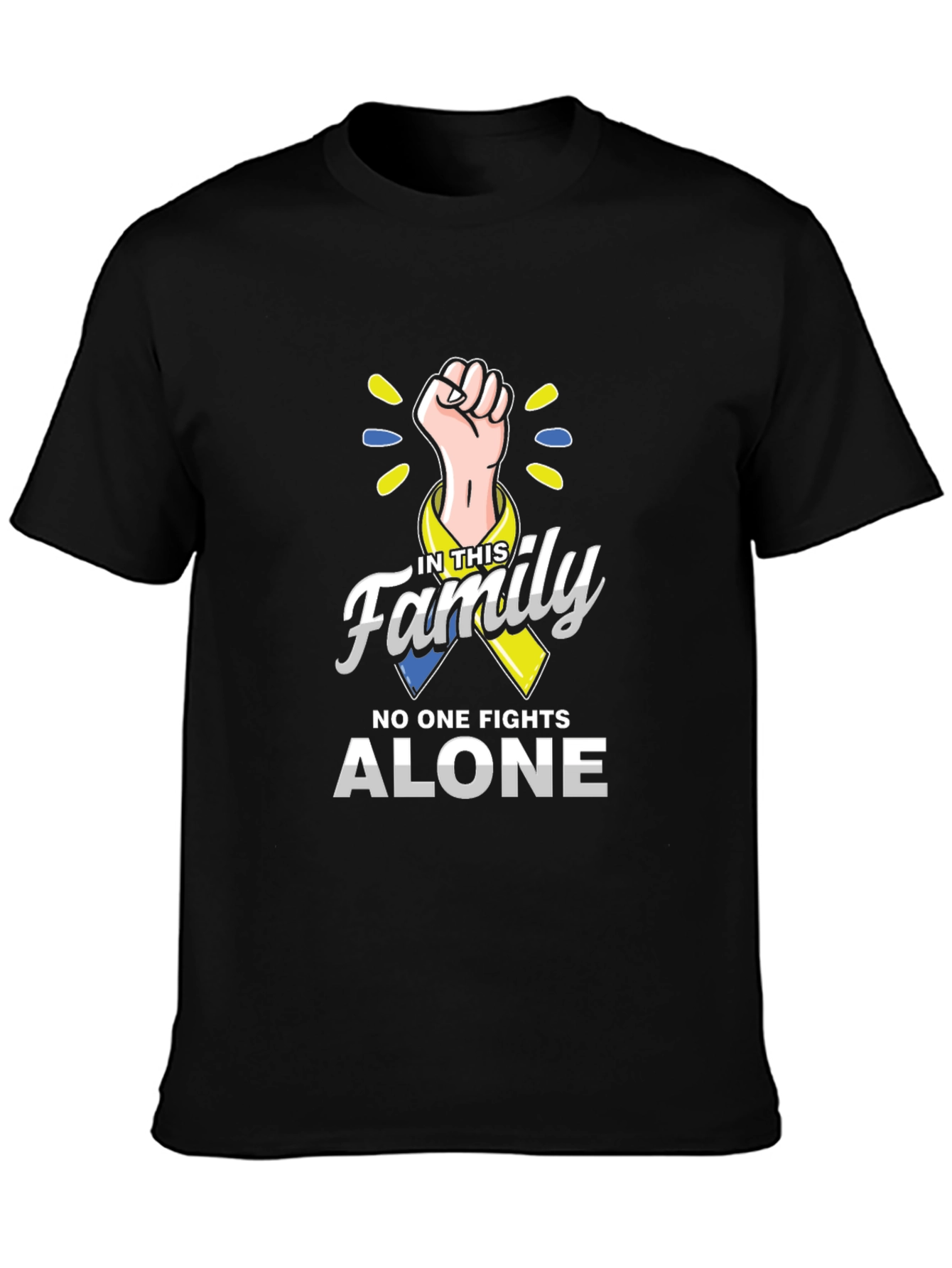 Down Syndrome Awareness T-Shirt: No One Fights Alone