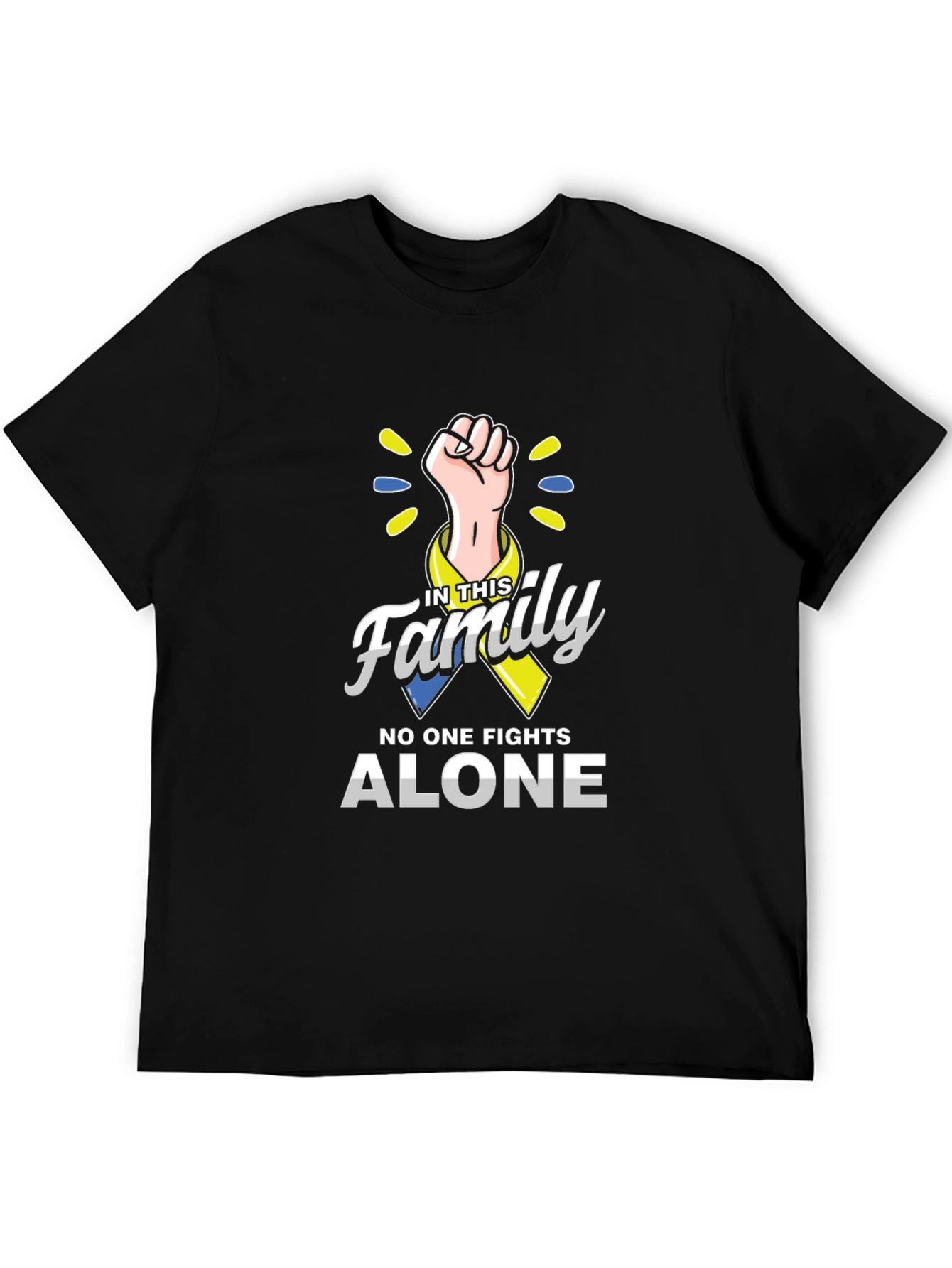 Down Syndrome Awareness T-Shirt: No One Fights Alone