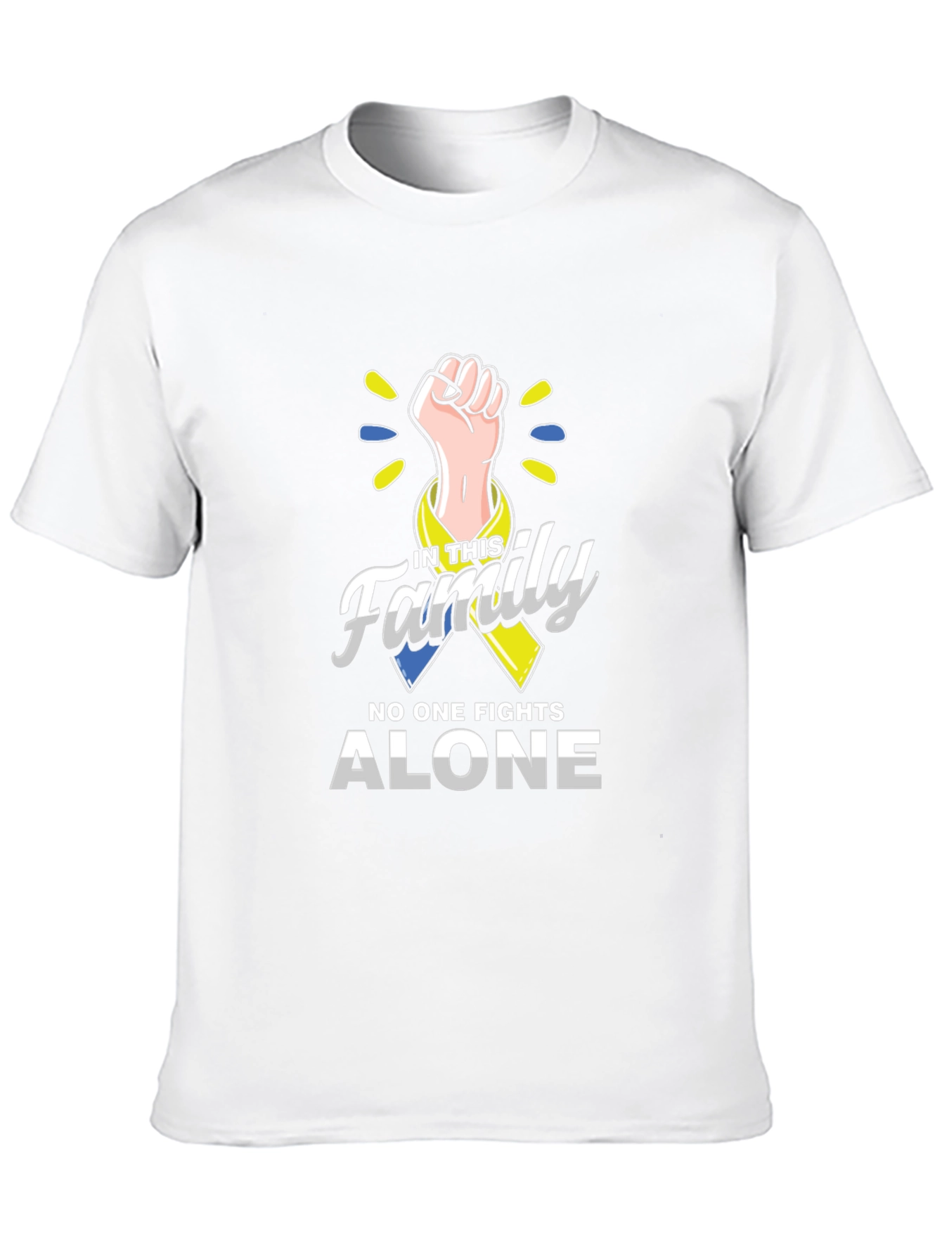 Down Syndrome Awareness T-Shirt: No One Fights Alone