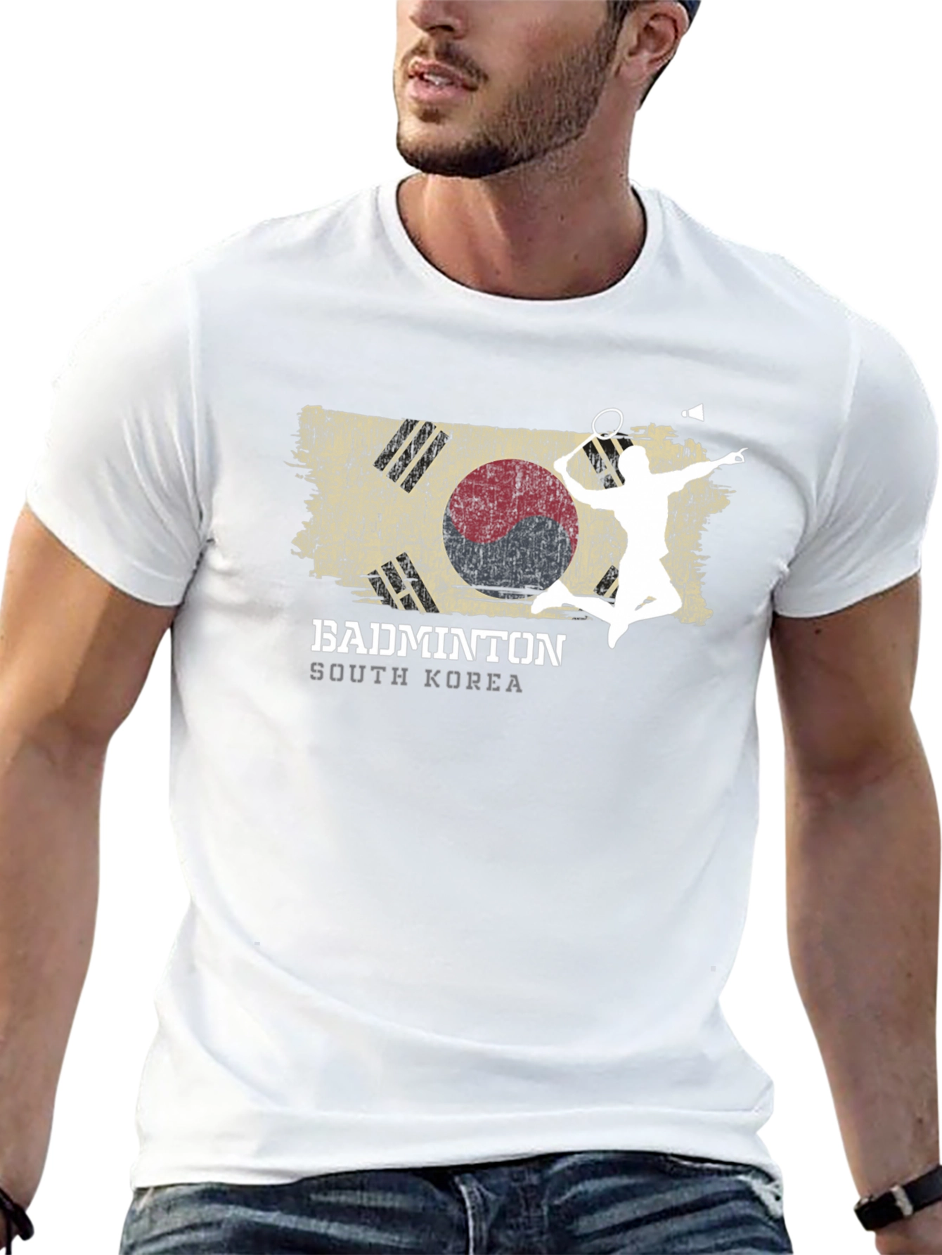 South Korea Badminton Graphic T-Shirt