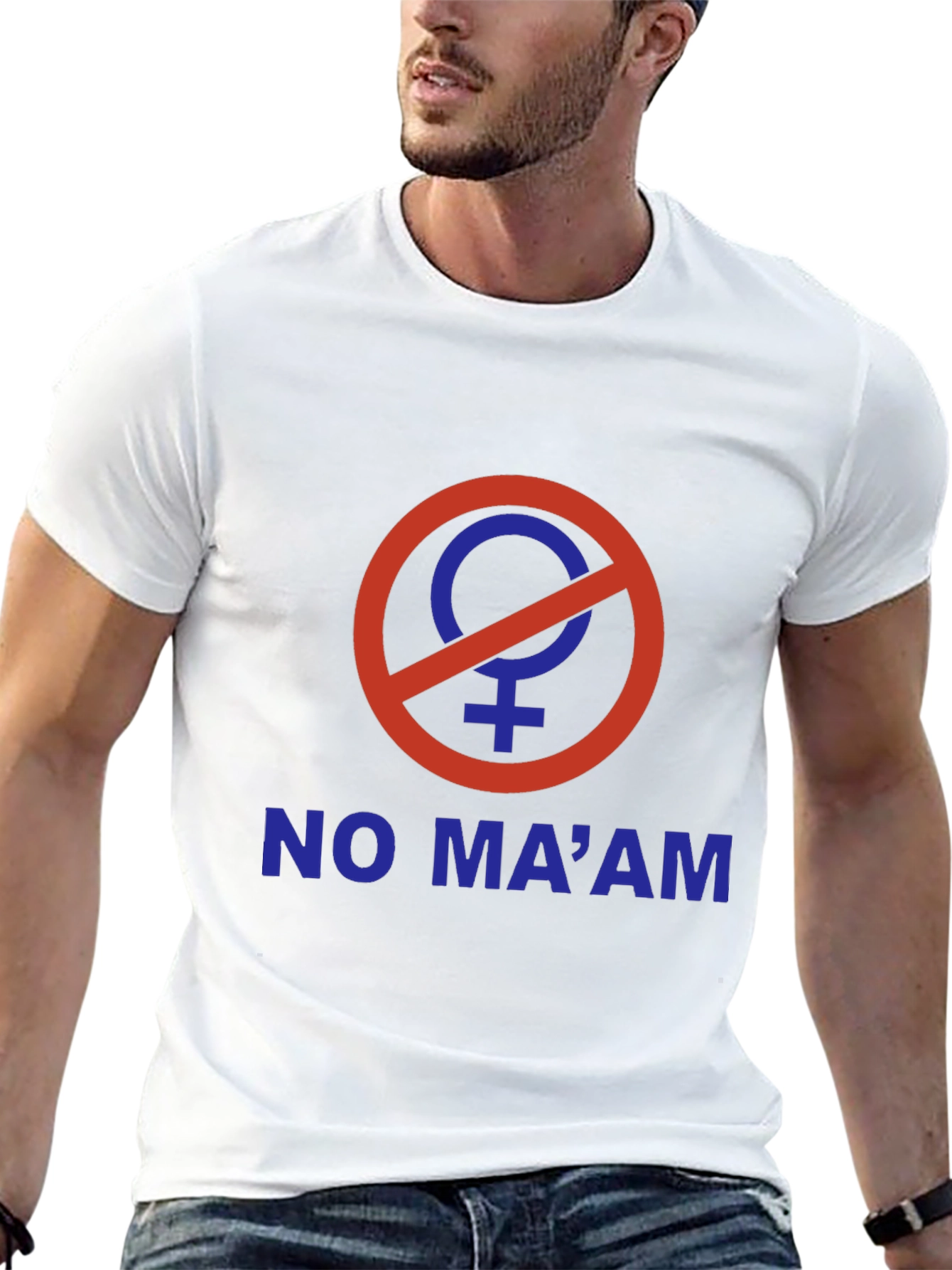 No Maam T-Shirt: Funny Slogan Tee for Men