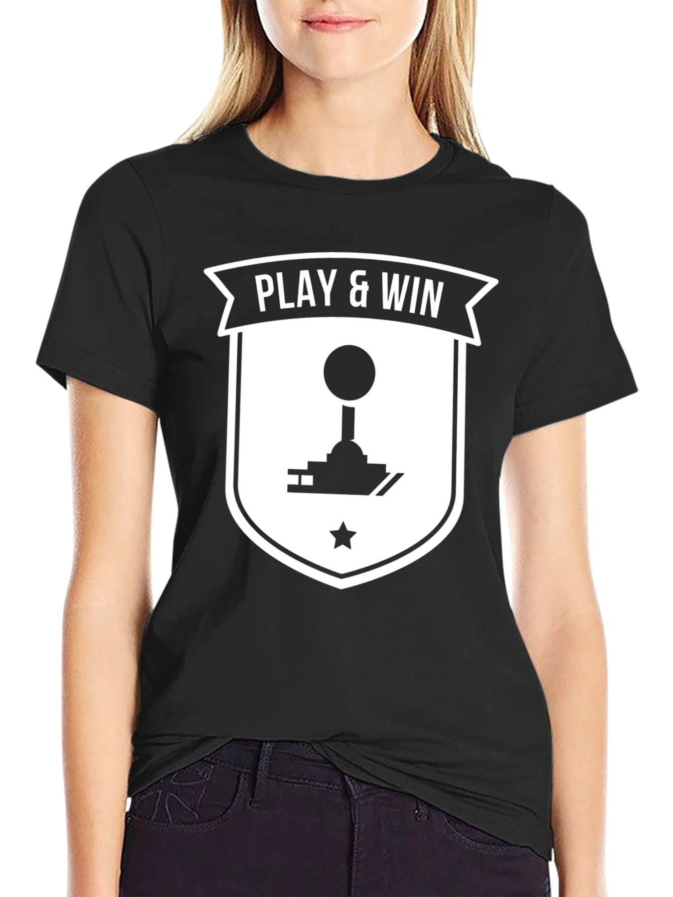Play & Win Gamer T-Shirt - Retro Arcade Style