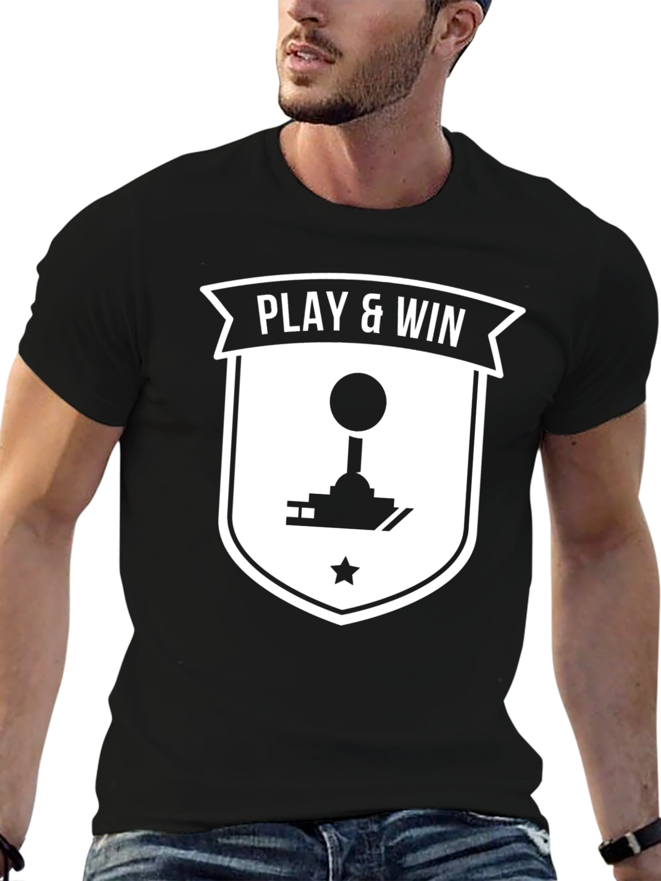 Play & Win Gamer T-Shirt - Retro Arcade Style