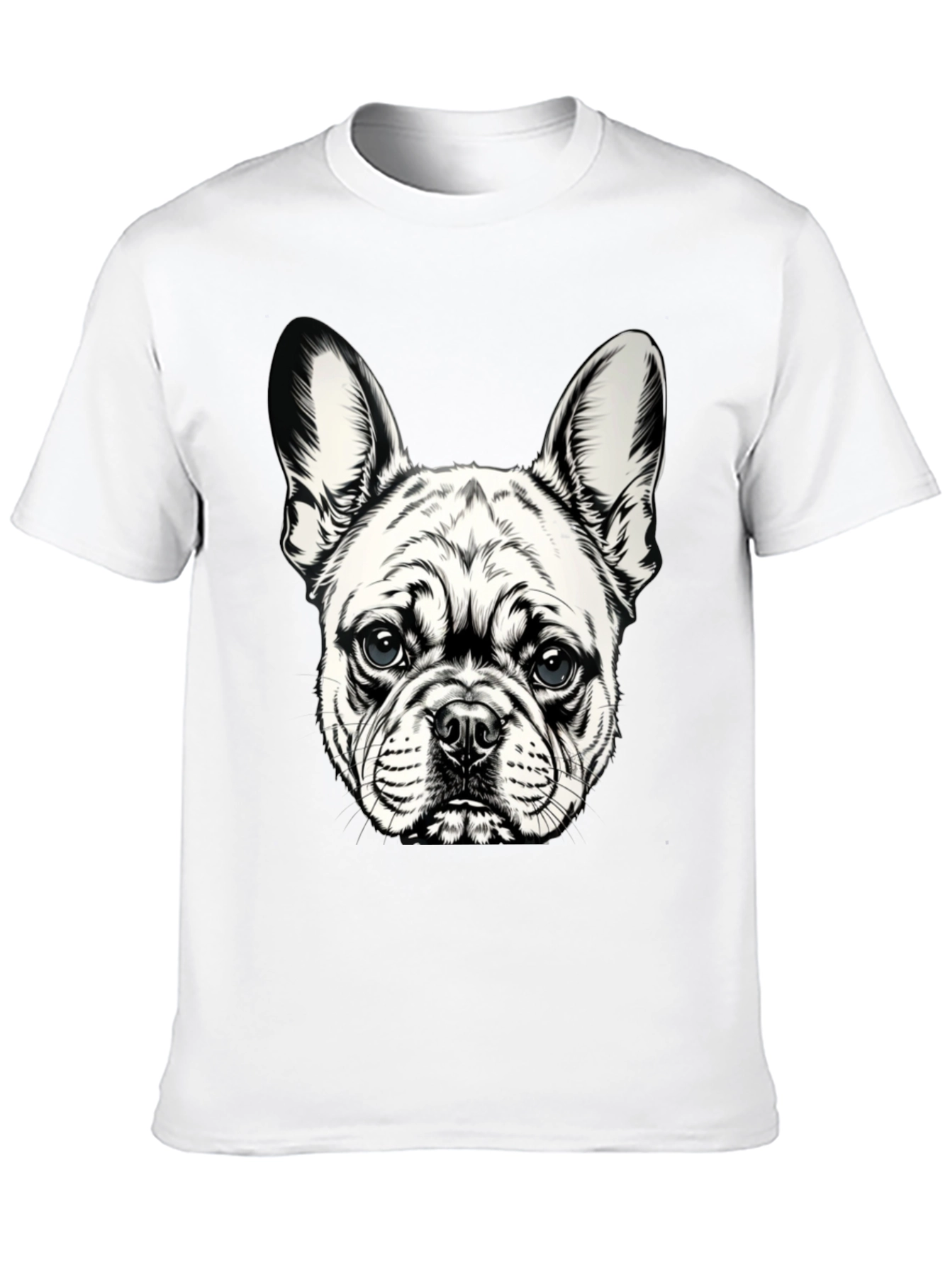 Dog Graphic T-Shirt - Black Cotton Blend
