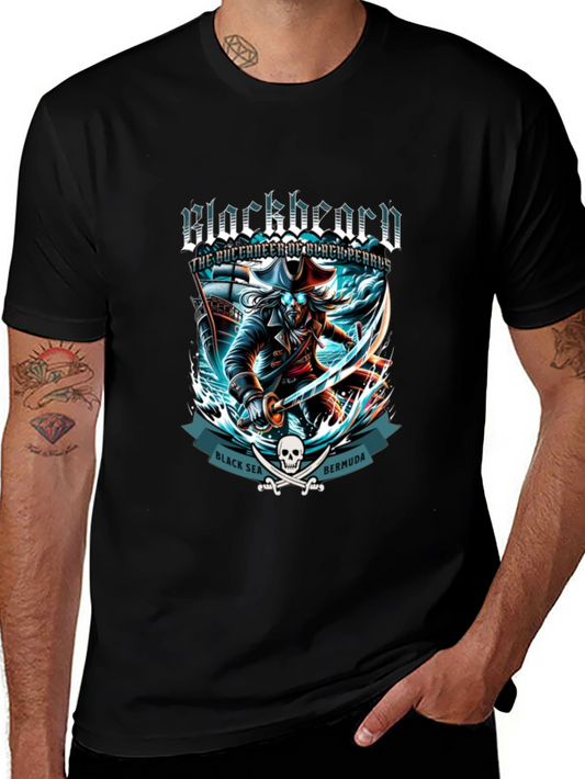Blackbeard Pirate T-Shirt - Black Sea Bermuda
