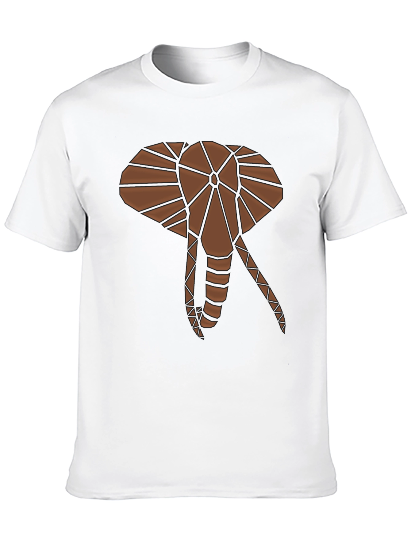 Geometric Elephant Graphic T-Shirt - Stylish Casual Tee